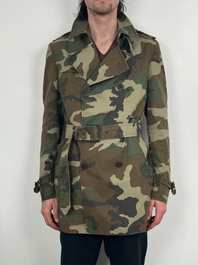 Daniele Alessandrini 2010s Daniele Alessandrini Camo Trench Coat Size US M / EU 48-50 / 2 - 2 Thumbnail