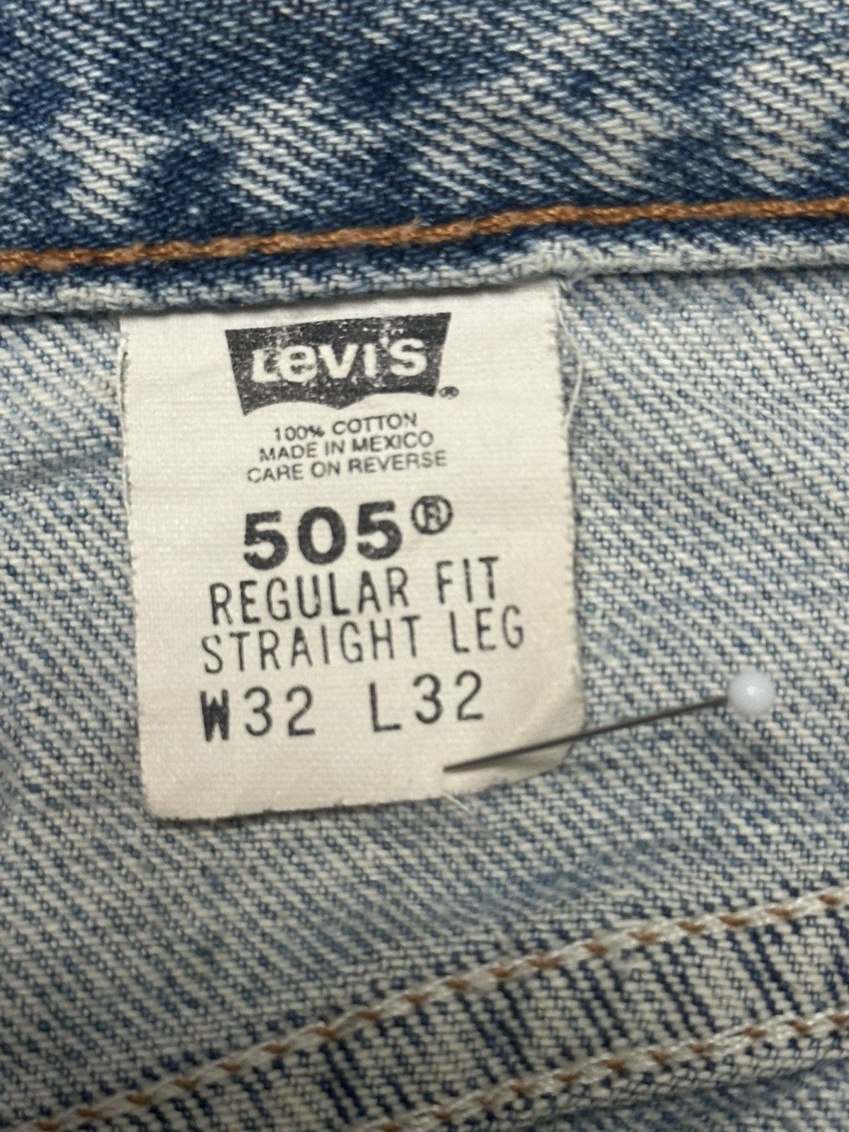 Levi's Levi’s 505 Regular Distressed Ripped, Plaid patch & Faded Size US 32 / EU 48 - 17 Thumbnail
