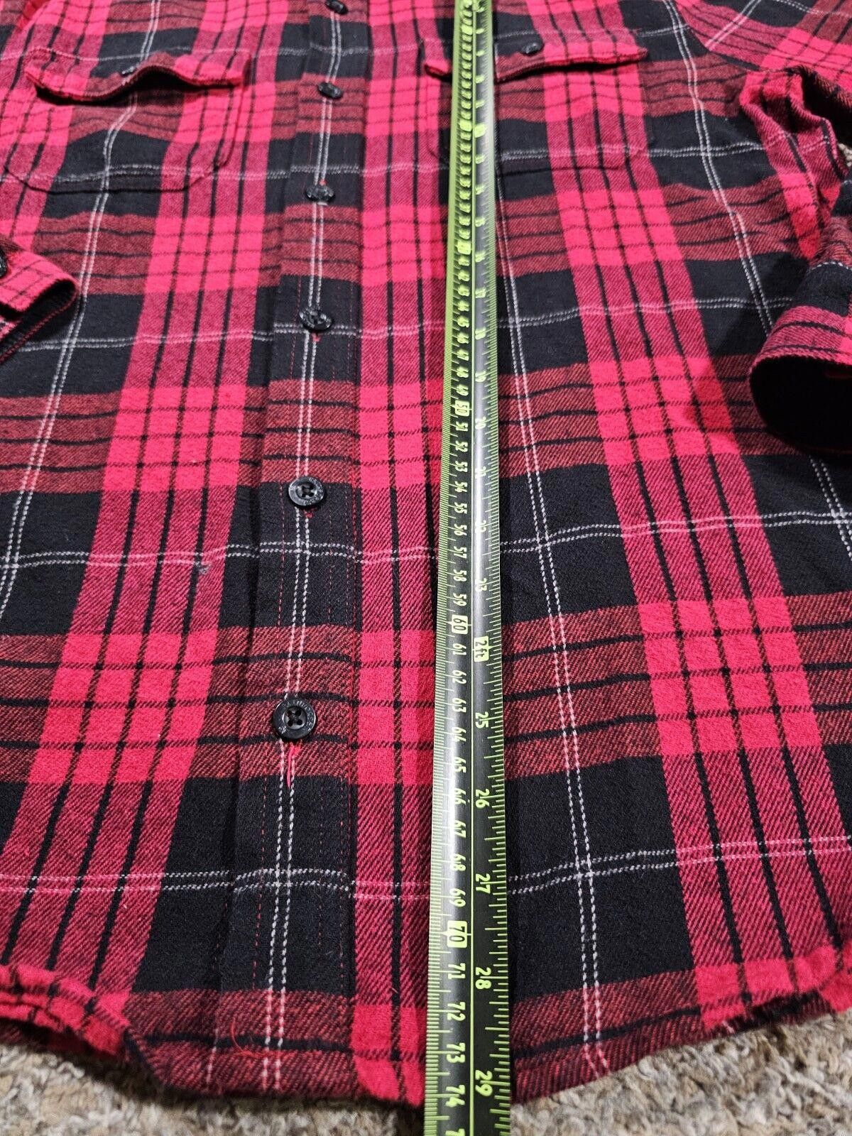 Rainforest Rainforest Men's Heavyweight Flannel Shirt Black/Red Plaid M Size US M / EU 48-50 / 2 - 6 Thumbnail