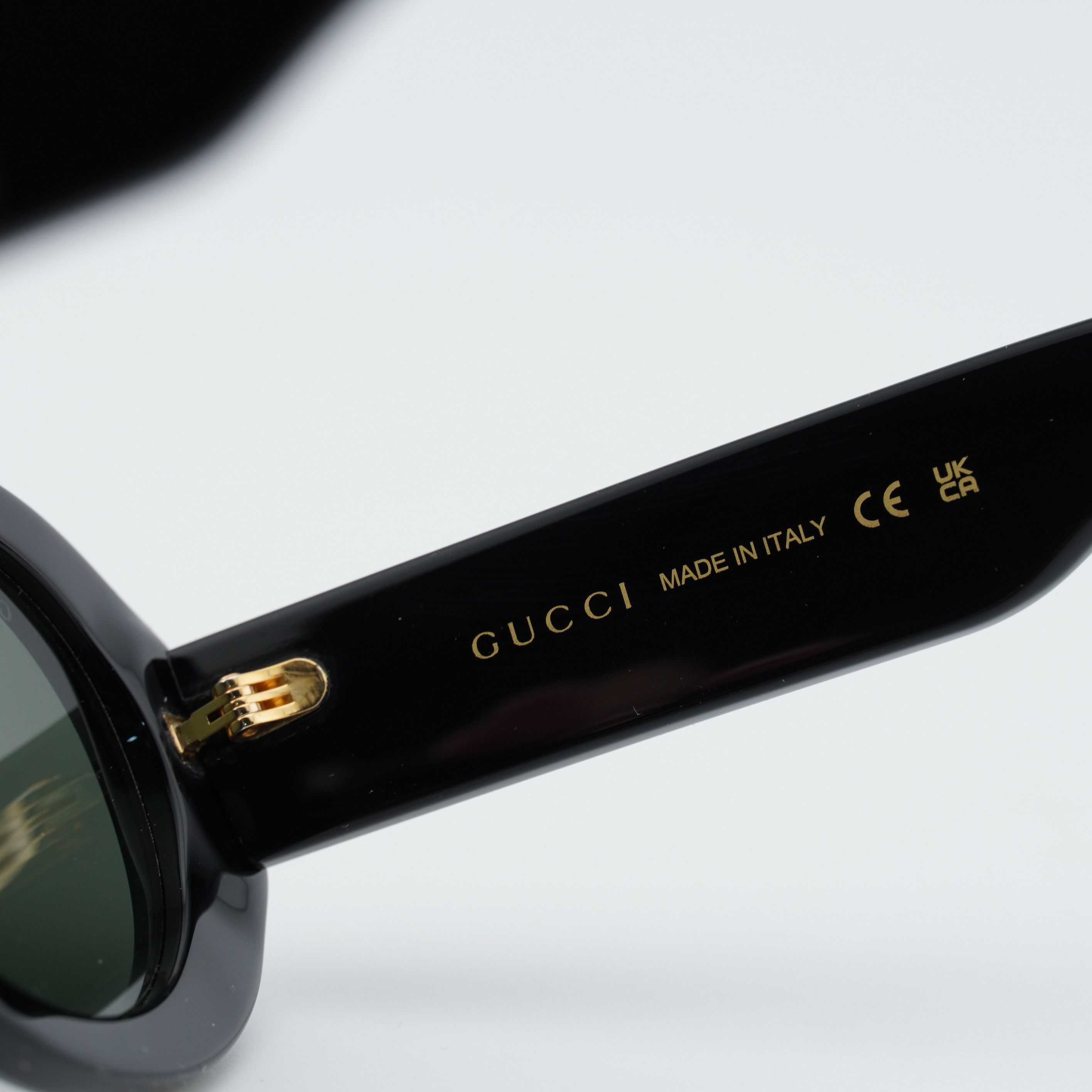 Gucci Gucci GG1587SA 001 Sunglasses Black Oval Frame, Grey Lenses Size ONE SIZE - 4 Thumbnail
