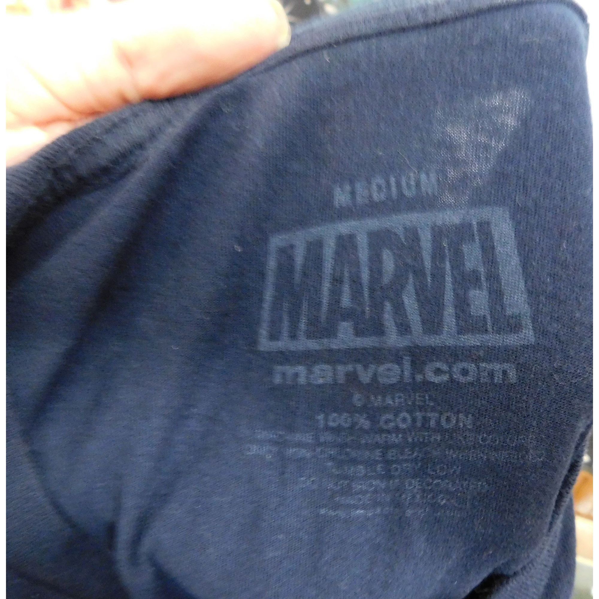 Marvel Comics Distressed Captain America Tee Blue With Red And White Print Size US M / EU 48-50 / 2 - 3 Thumbnail