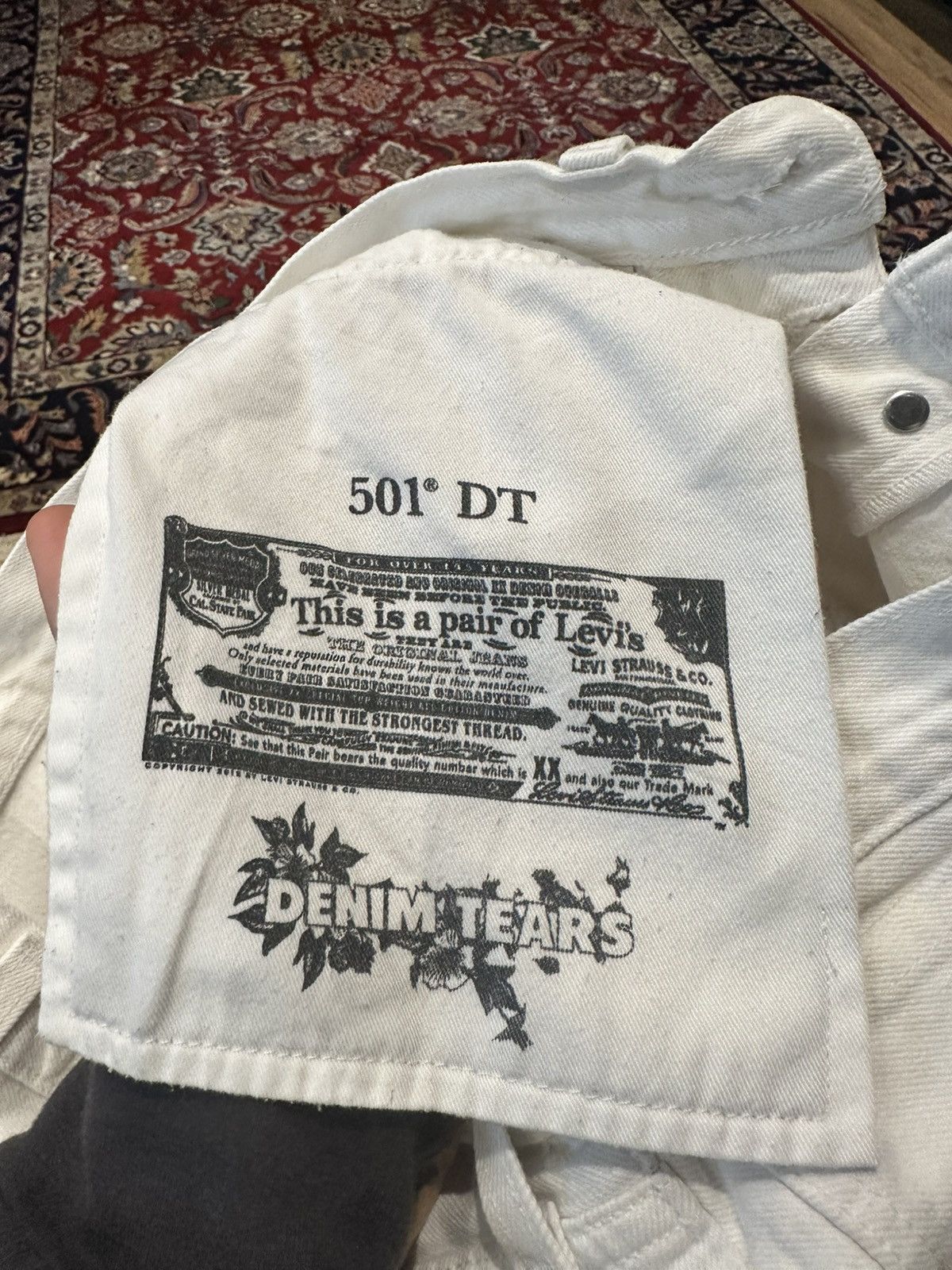 DENIM TEARS × Levi's Denim Tears White Levi’s Jeans Size 32 Size US 32 / EU 48 - 4 Thumbnail