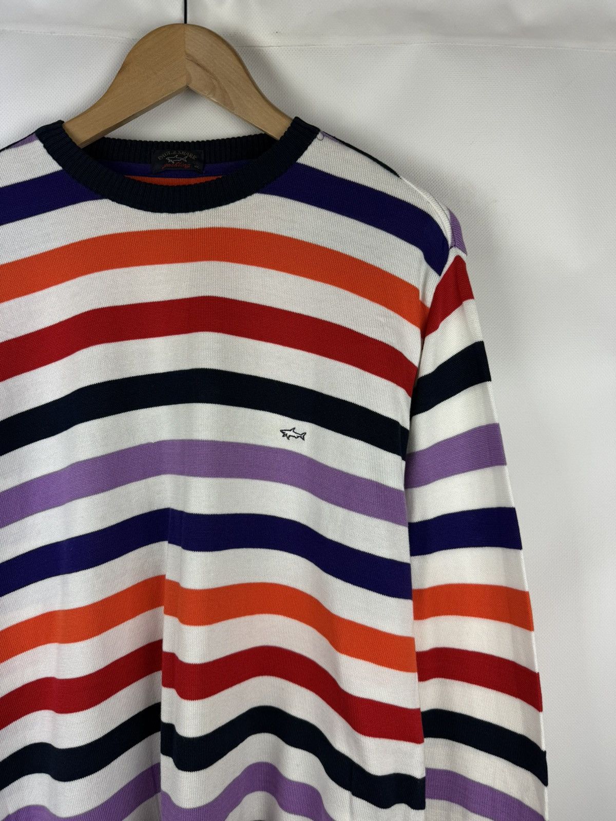 Paul & Shark Paul & Shark Men’s Striped Knitted Crewneck Sweater Pullover Size US XXL / EU 58 / 5 - 5 Thumbnail