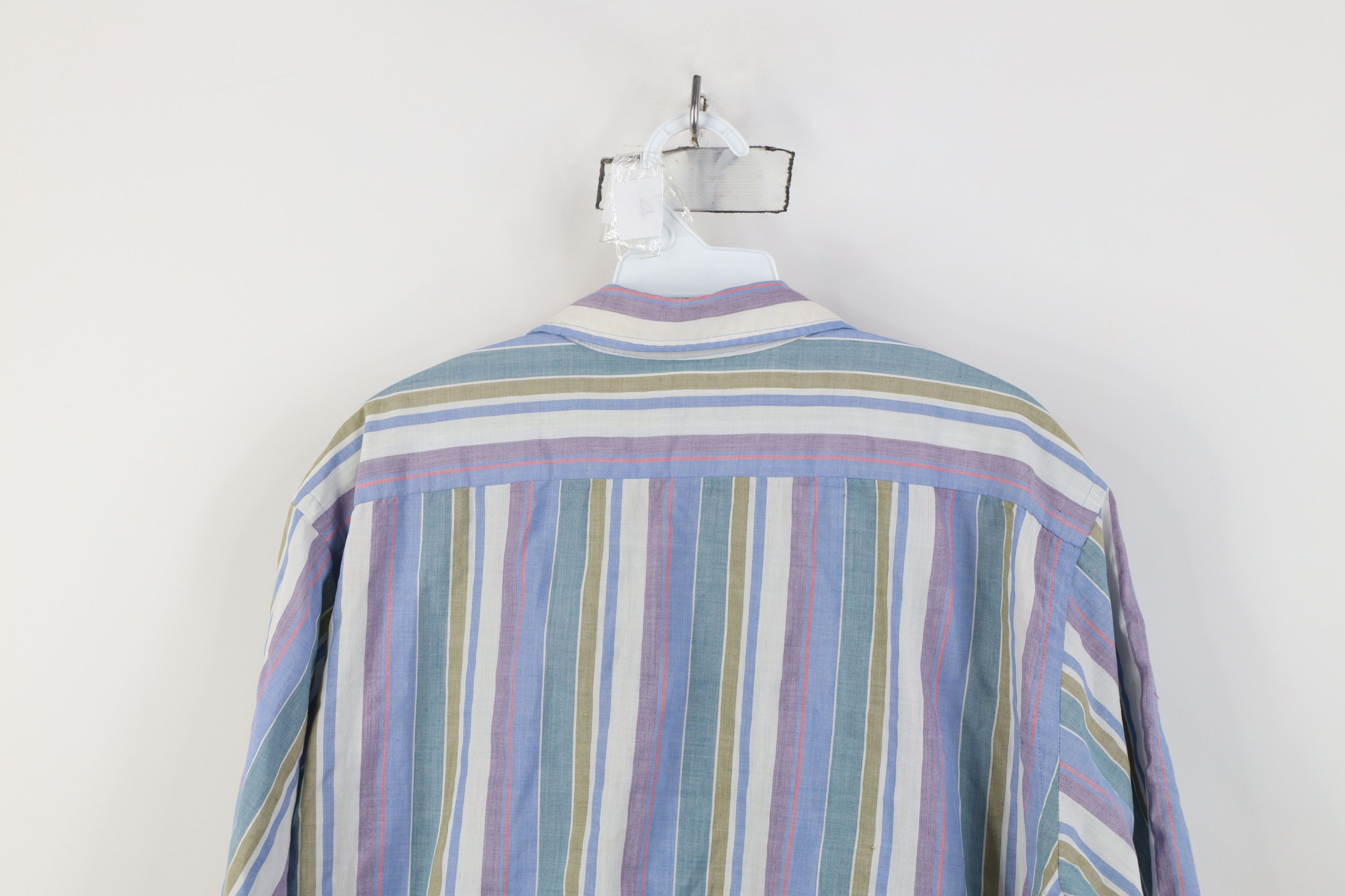 Vintage Vintage 90s Streetwear Striped Short Sleeve Button Shirt Size US L / EU 52-54 / 3 - 13 Thumbnail