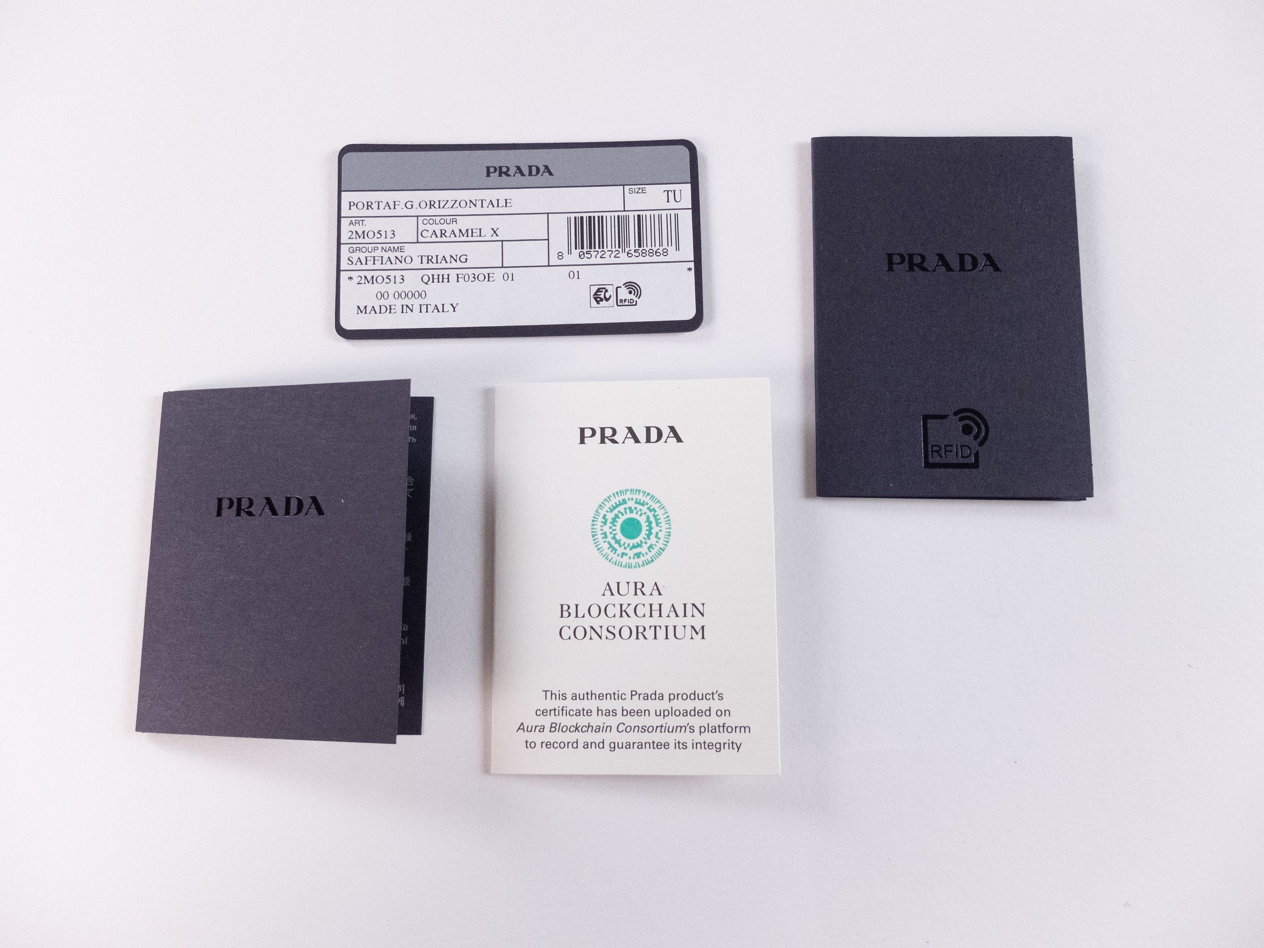 Prada PRADA brown triangle logo Saffiano leather bifold wallet Size ONE SIZE - 8 Thumbnail