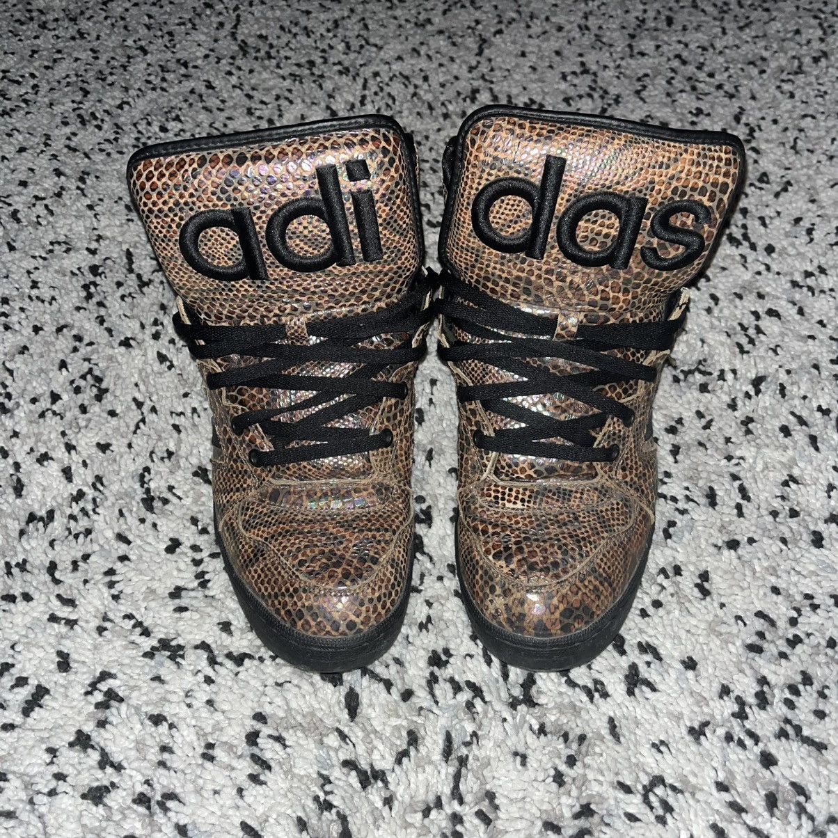 Jeremy Scott x Adidas Multicolour Snakeskin Sneakers