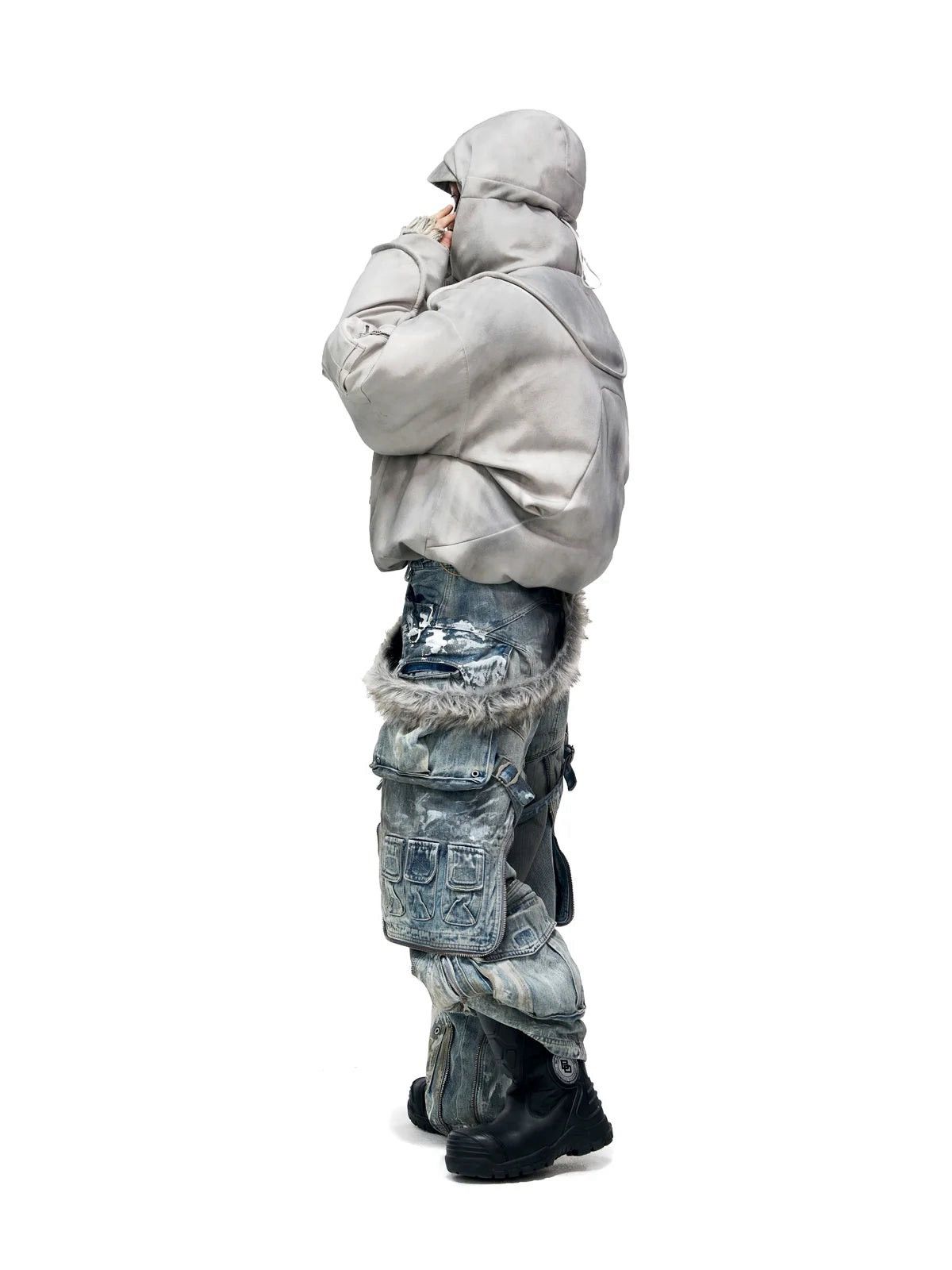 Other PERSONSOUL WHITE STAIN GRAFFITI CARGO PANTS Size US 32 / EU 48 - 8 Thumbnail