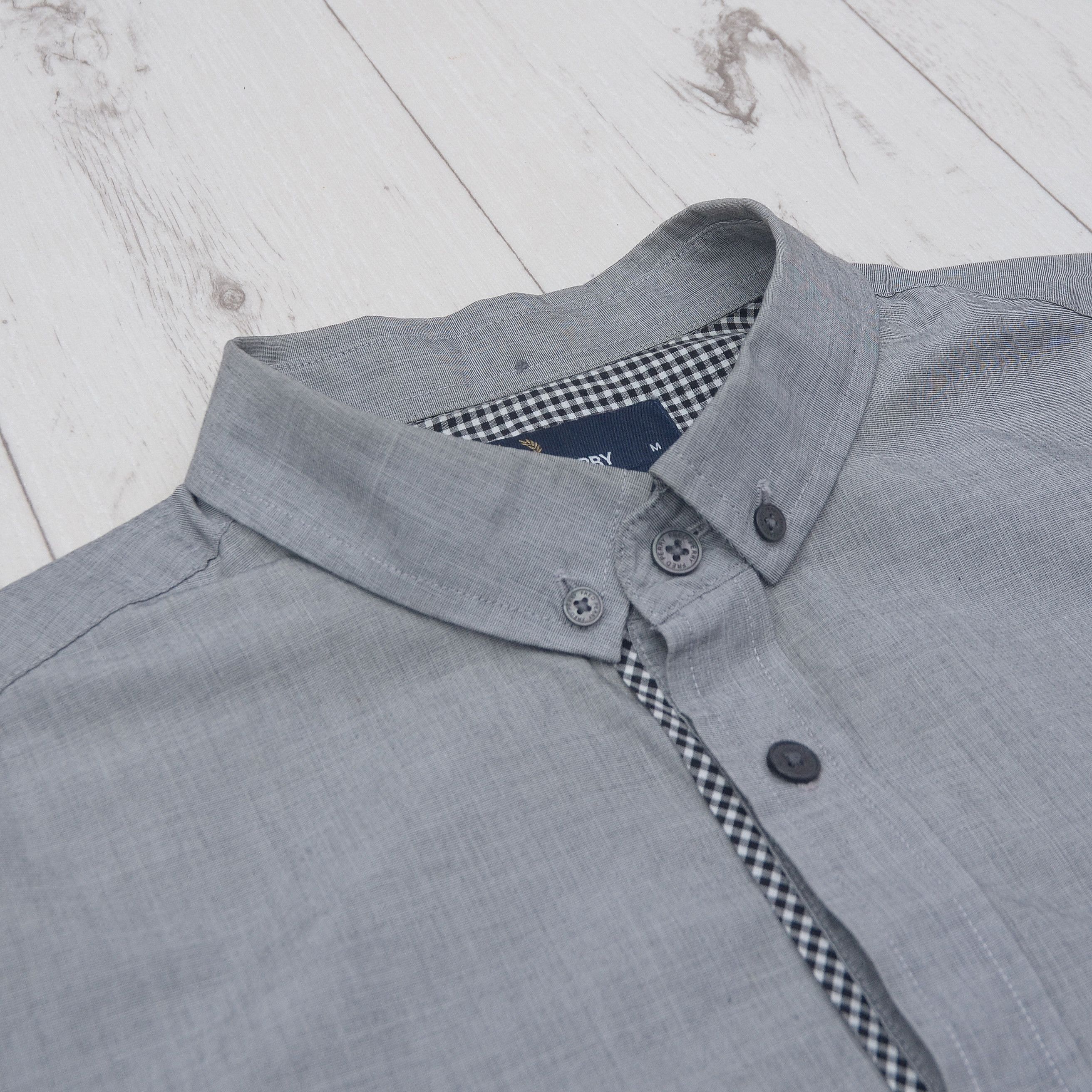 Fred Perry Fred Perry Shirt Medium Gray Check Short Sleeve Casual Size US M / EU 48-50 / 2 - 8 Thumbnail