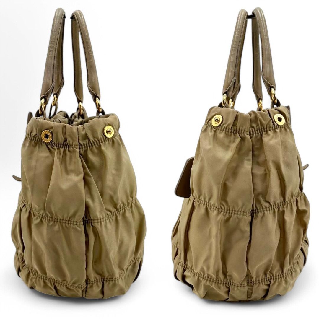 Prada Prada - Shoulder Bag Quilted Brown Leather Handbag Shoulder Size ONE SIZE - 4 Thumbnail