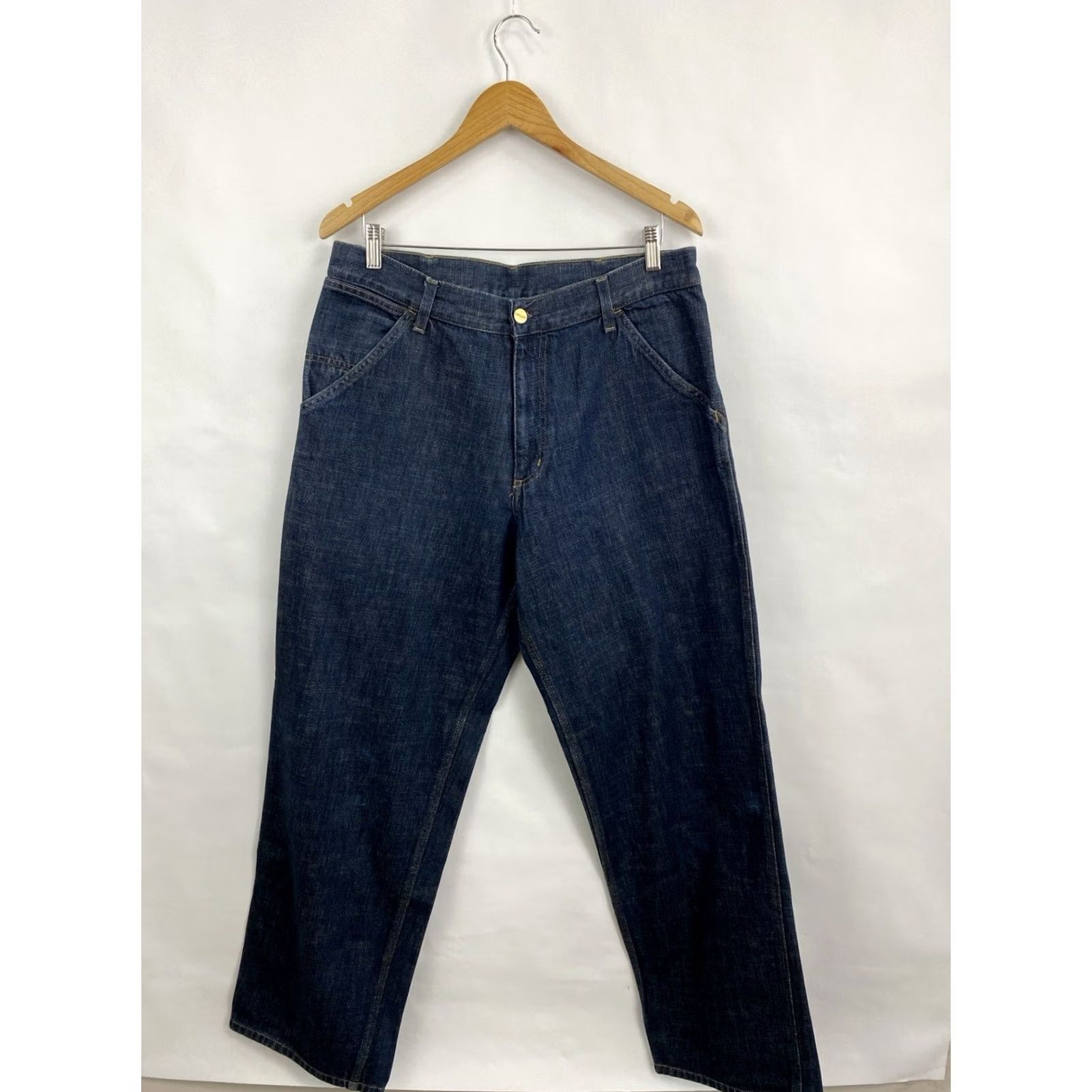 Carhartt VINTAGE Carhartt Jeans 90s Blue 34/32 Men Jeans 90s Vintage Carhartt Work Jeans Mens Blue 90s Size US 34 / EU 50 - 5 Thumbnail