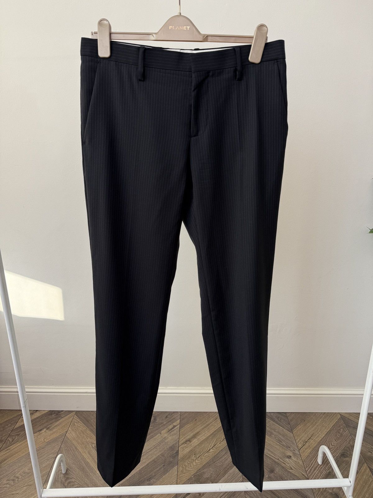 Dolce & Gabbana Vintage Dolce & Gabbana Black Pinstripe Suit Size 50R - 17 Thumbnail