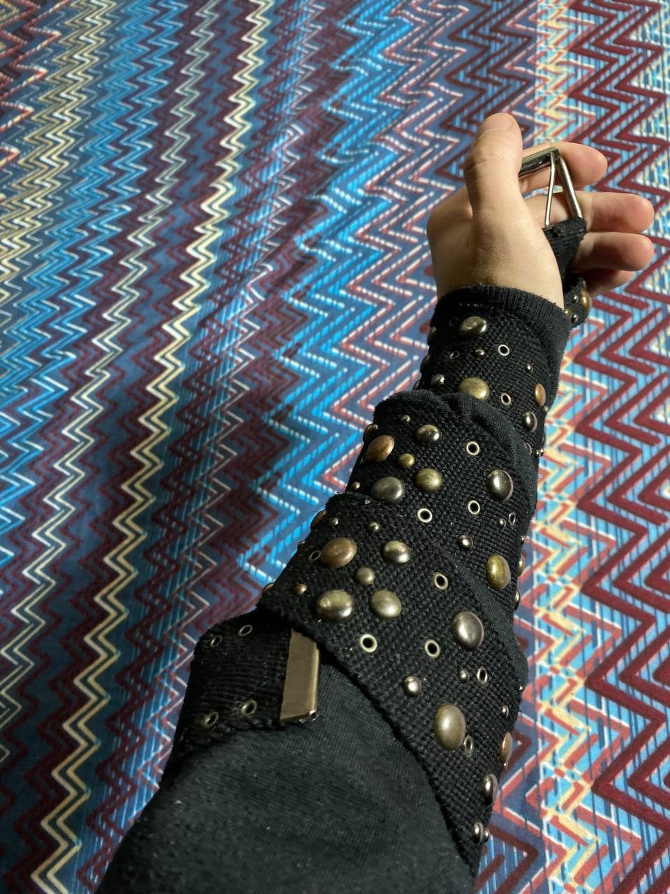 Japanese Brand × Vintage Vintage Y2K studded leather belt BB Simon style Size ONE SIZE - 5 Thumbnail