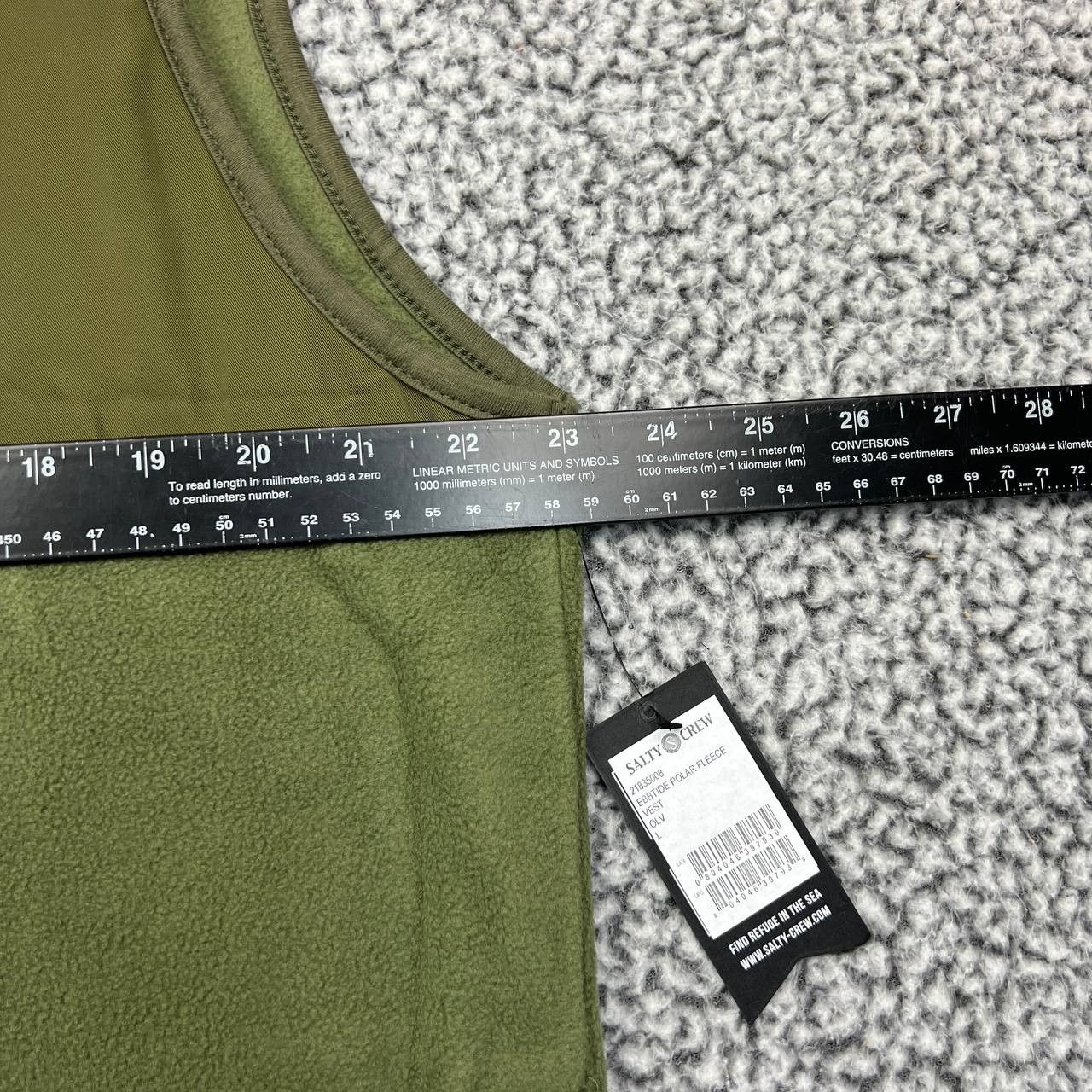 Other Salty Crew Vest Jacket Men Olive Green Ebbtide Polar New L Size US L / EU 52-54 / 3 - 6 Thumbnail