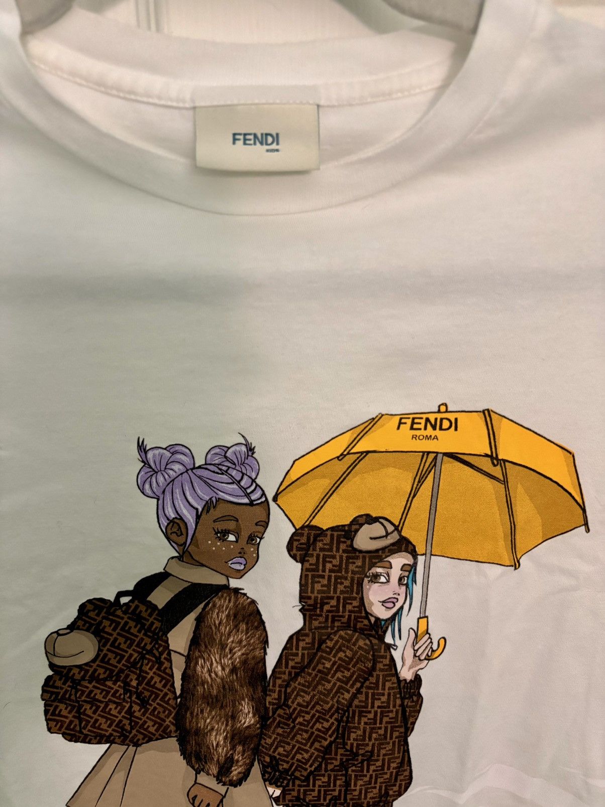 Fendi FENDI FF Logo Zucca Monogram T-shirt Top Sz 12A Small Cotton Size S / US 4 / IT 40 - 3 Thumbnail