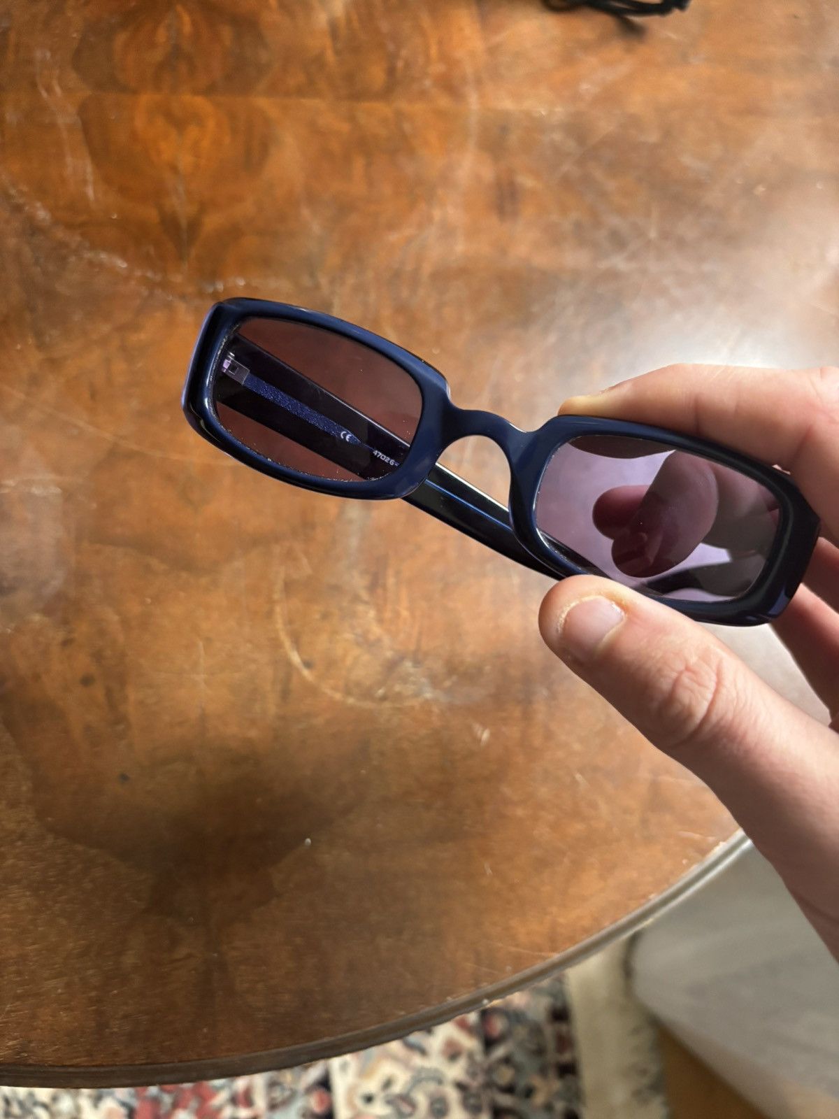 Matsuda 14603 Vintage Square Purple Lens Sunglasses (Blue) Size ONE SIZE - 2 Thumbnail