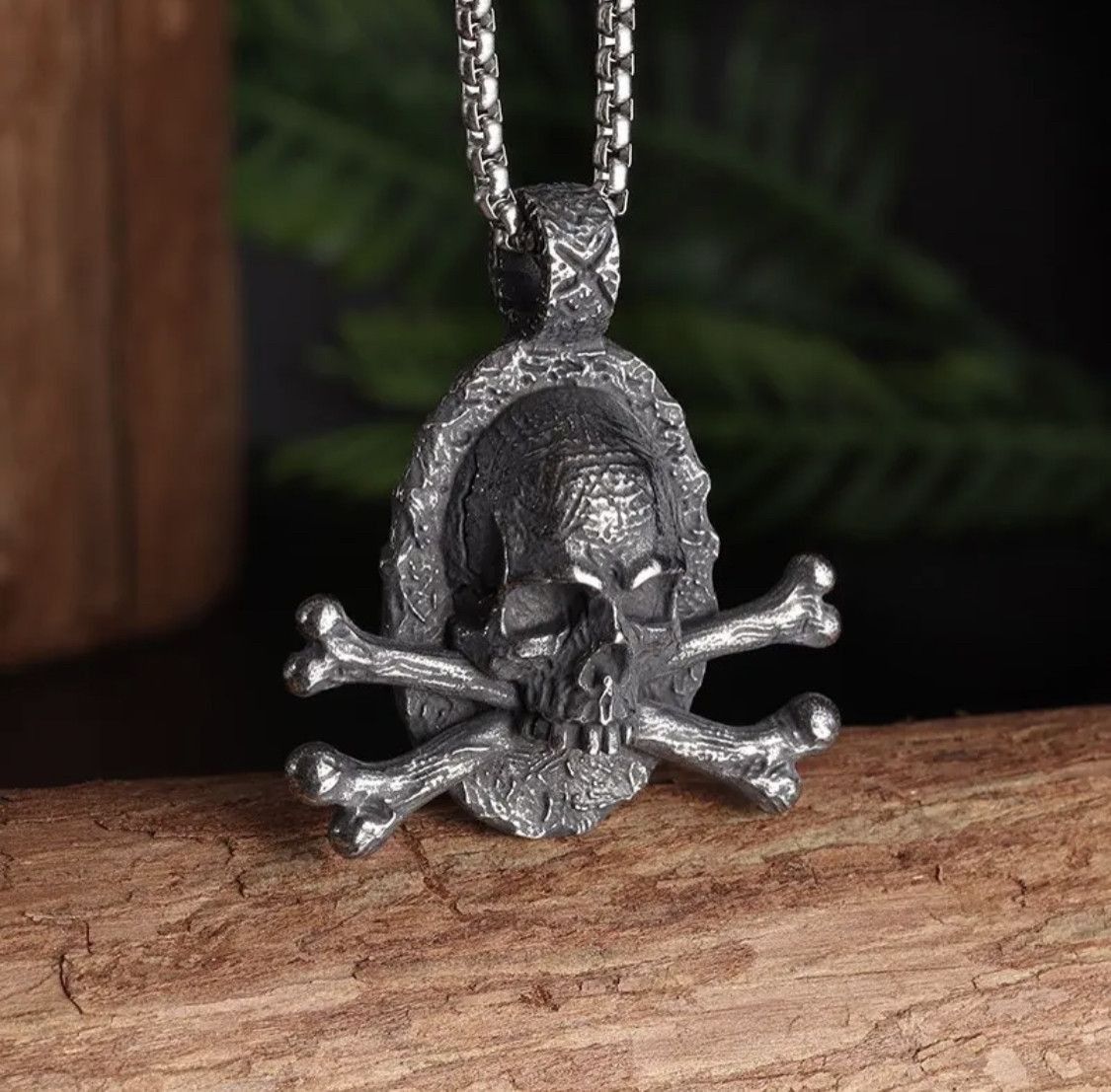 Jewelry Skull Punk Necklace Gothic Chain Size ONE SIZE - 2 Thumbnail