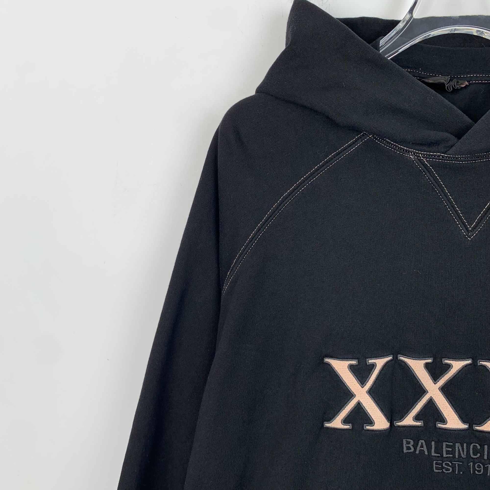 Balenciaga Balenciaga Black Oversized Hoodie Sweatshirt With Front Pock Size US L / EU 52-54 / 3 - 3 Thumbnail