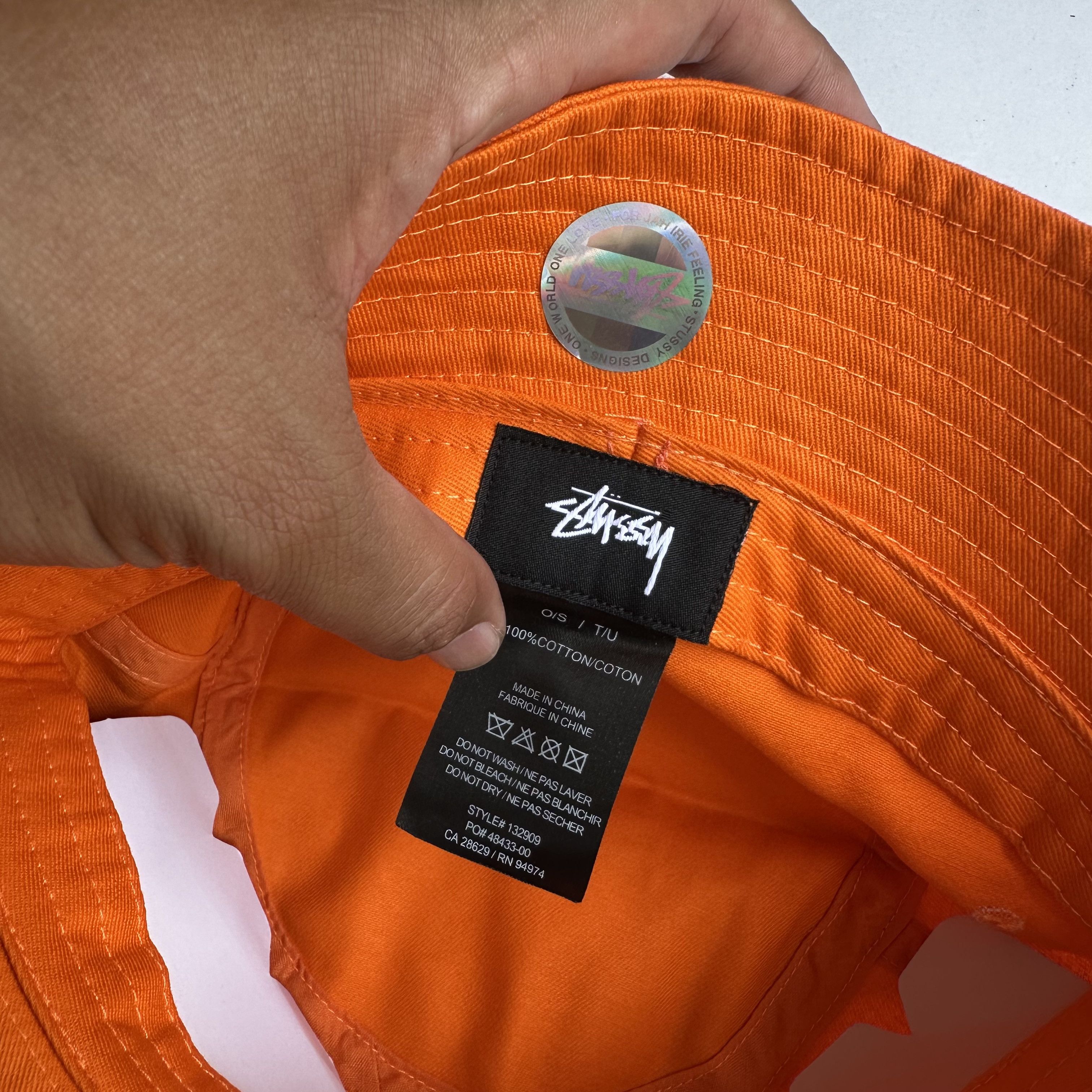 Stussy STUSSY STOCK BUCKET HAT ORANGE L/XL Size ONE SIZE - 4 Thumbnail