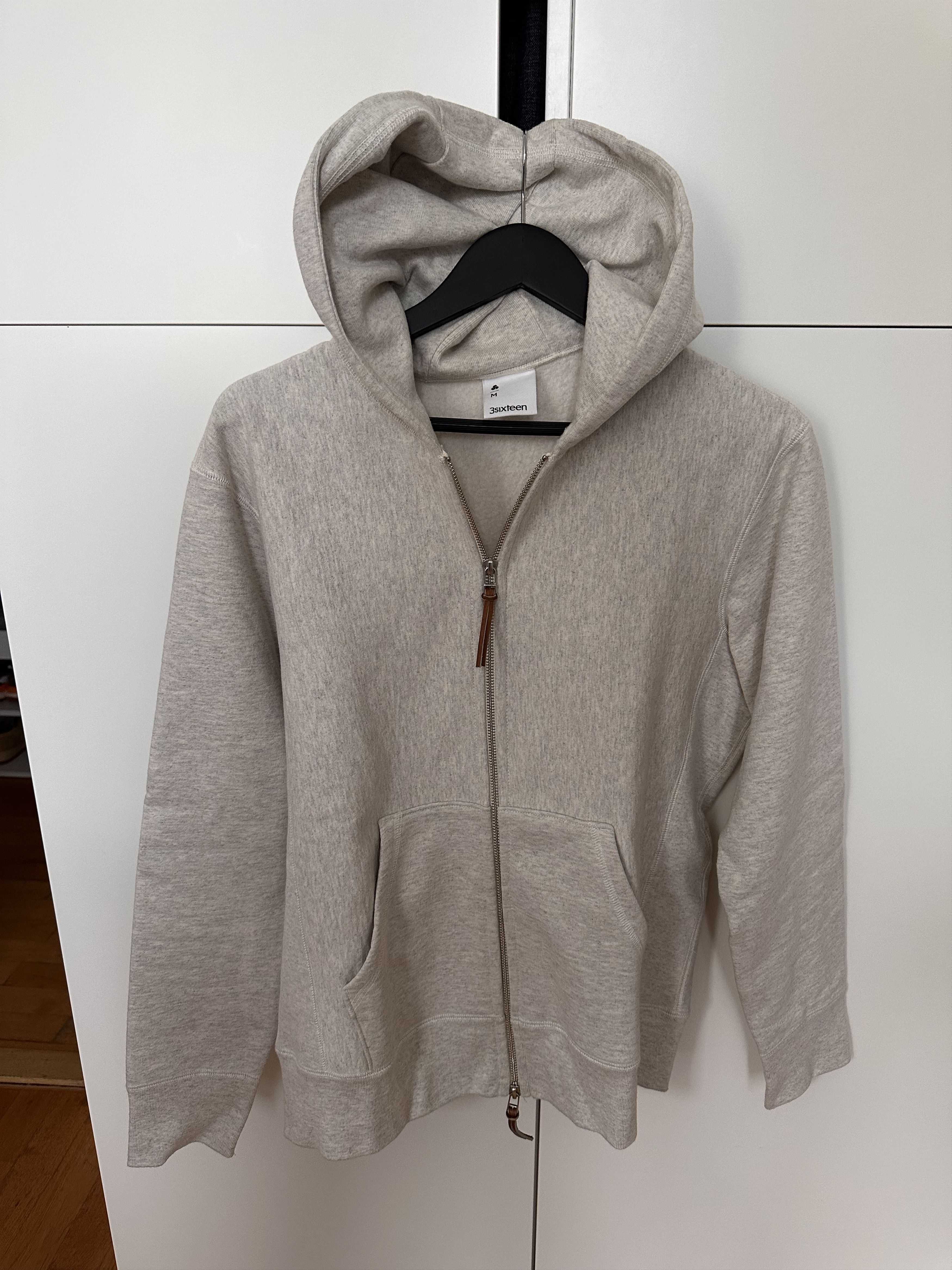 3sixteen 3sixteen Heavyweight Zip Hoodie – Oatmeal – Size M Size US M / EU 48-50 / 2 - 1 Thumbnail