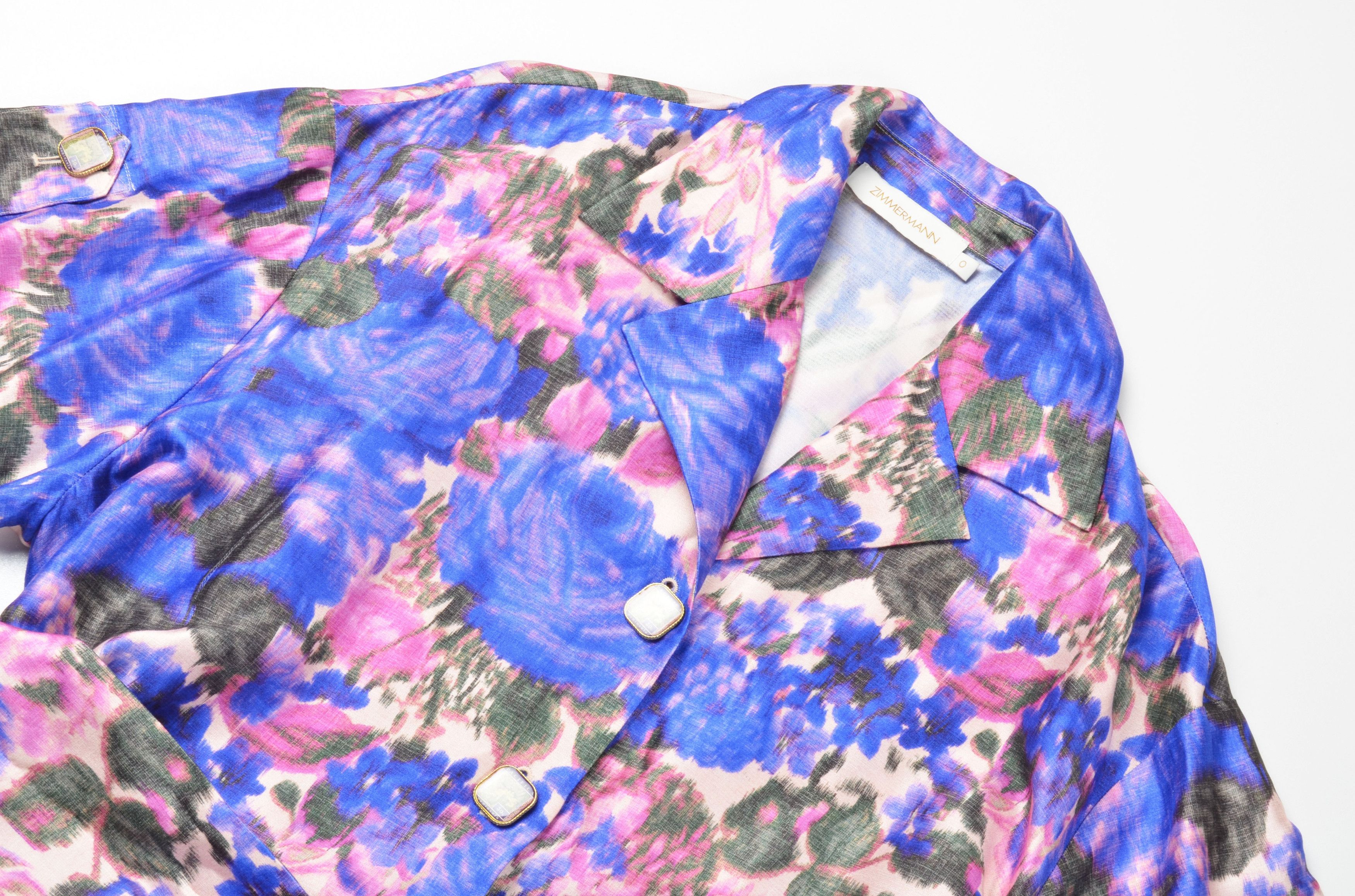 Zimmermann Zimmermann Silk Floral High Tide Relaxed-Fit Shirt Size S / US 4 / IT 40 - 5 Thumbnail