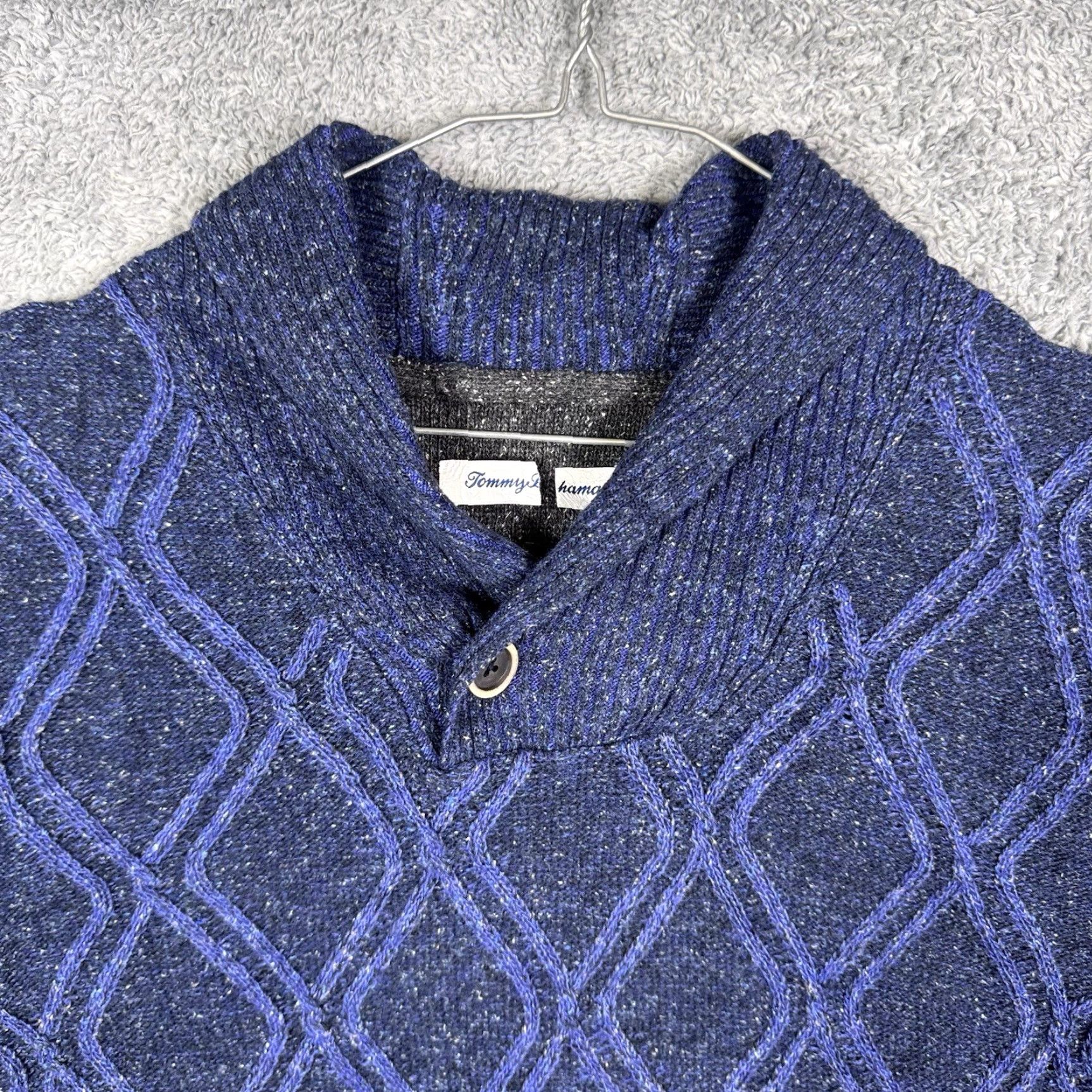 Tommy Bahama Tommy Bahama Sweater Mens S Diamond Drive Shawl Knit Pullover Wool Geometric Size US S / EU 44-46 / 1 - 4 Thumbnail