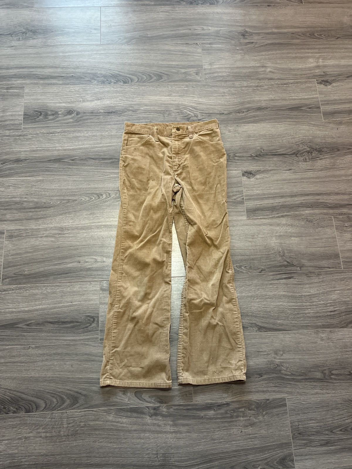 image of Vintage 1970S Wrangler Bootcut Corduroy Jeans in Tan, Men's (Size 30)