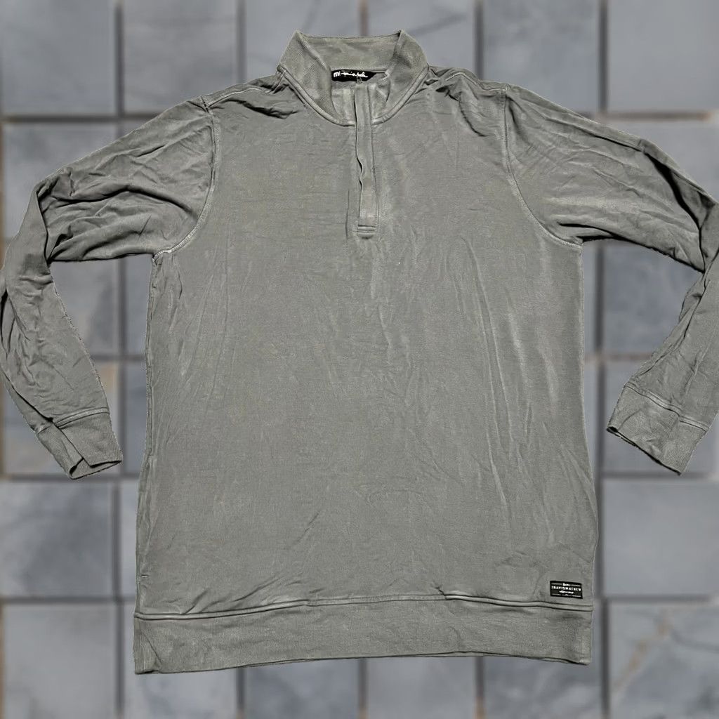 TravisMathew Travis Mathew Shirt XL Gray Performance Golf Quarter Zip Long Sleeve Mens Size US XL / EU 56 / 4 - 1 Thumbnail