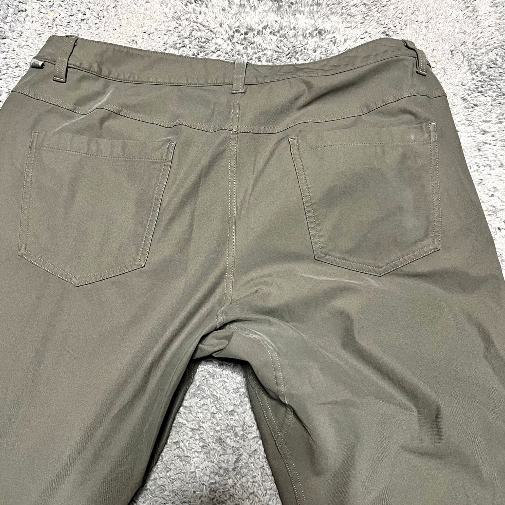 Lululemon Lululemon Pants Mens 36 Green ABC Slim Fit Warpstreme Stretch Commission M5AD8S Chino 28in Inseam Mens Size US 36 / EU 52 - 4 Thumbnail