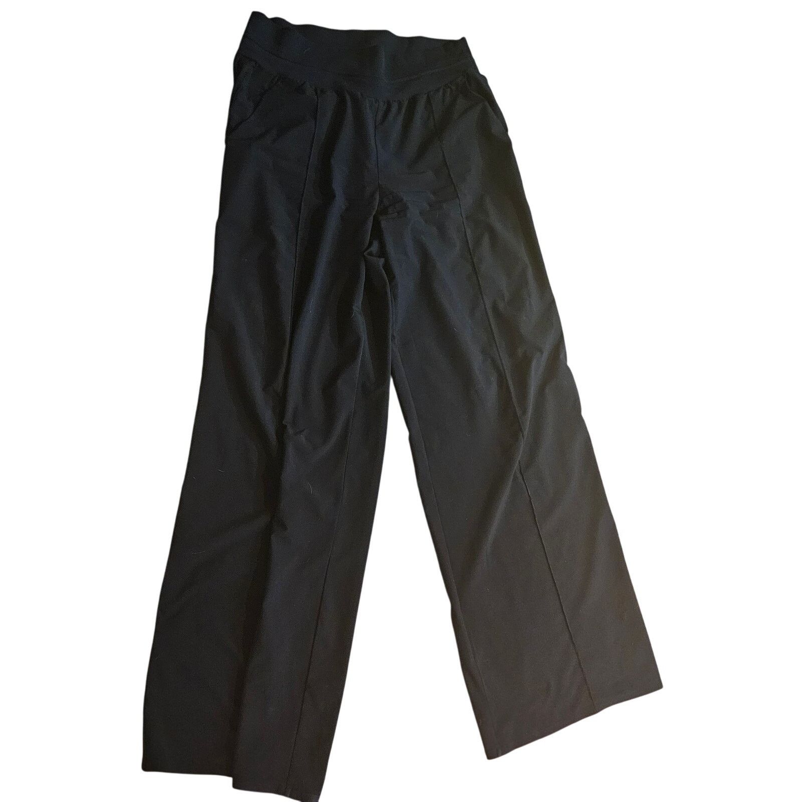 Athleta Athleta Black Wide Leg Yoga Pants | Size 10 | Flow & Comfort Size 32" / US 10 / IT 46 - 1 Thumbnail