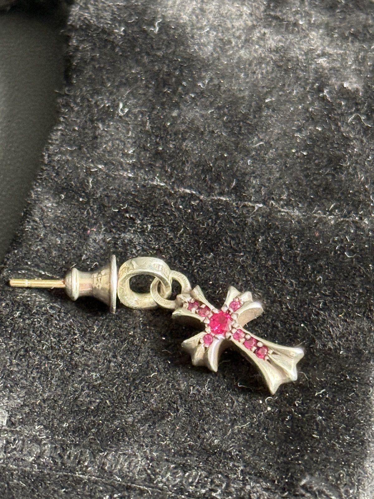 Chrome Hearts Chrome Hearts Pave Factory Ruby Set Babyfat Earring Drop Size ONE SIZE - 4 Thumbnail