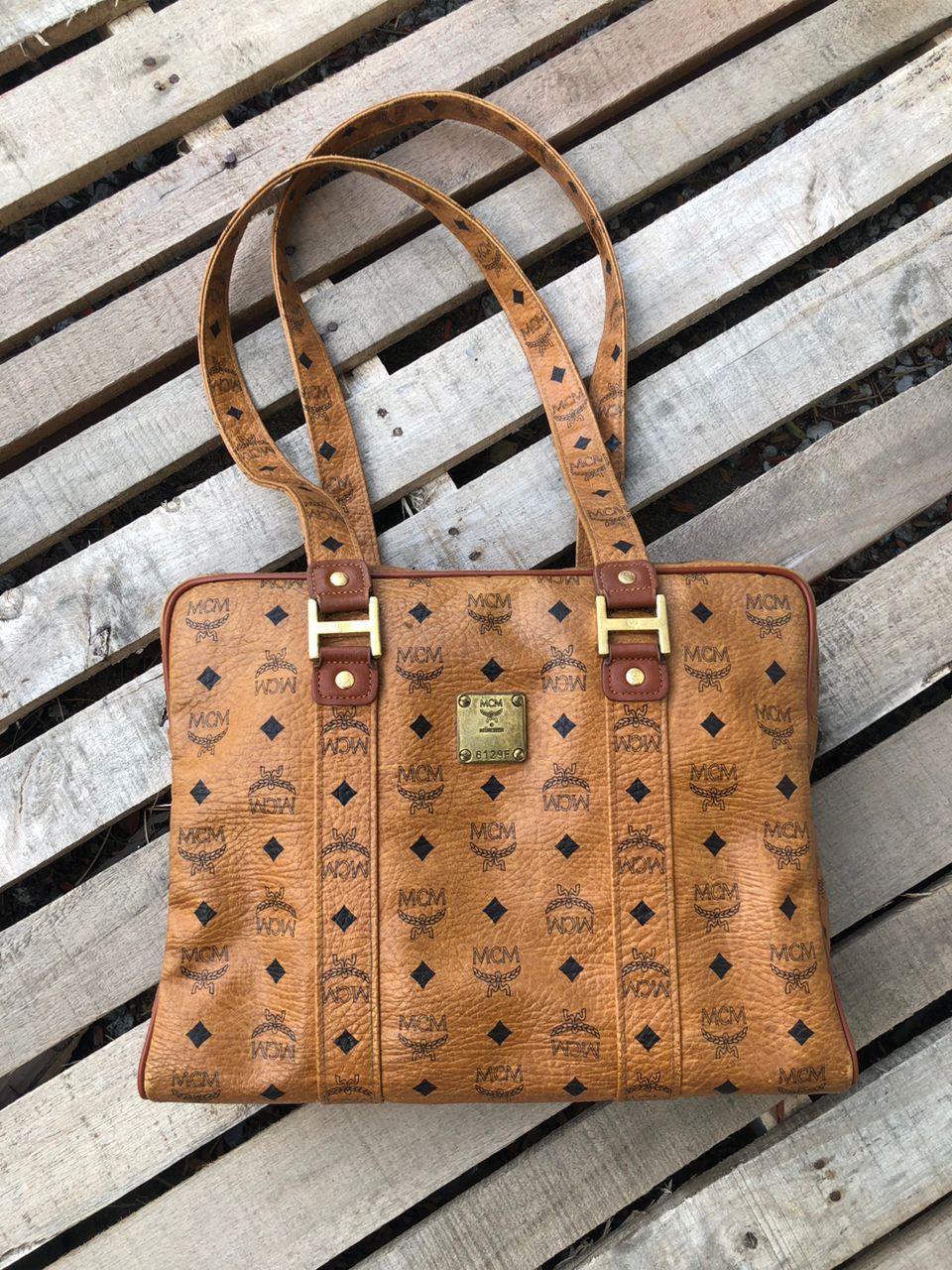 MCM Vintage MCM Cognac Visetos Monogram Shoulder Bag Size ONE SIZE - 1 Thumbnail