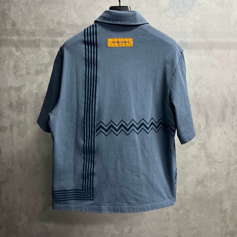 Louis Vuitton Louis Vuitton Blue flocked brand logo printed knitted shor Size US L / EU 52-54 / 3 - 5 Thumbnail