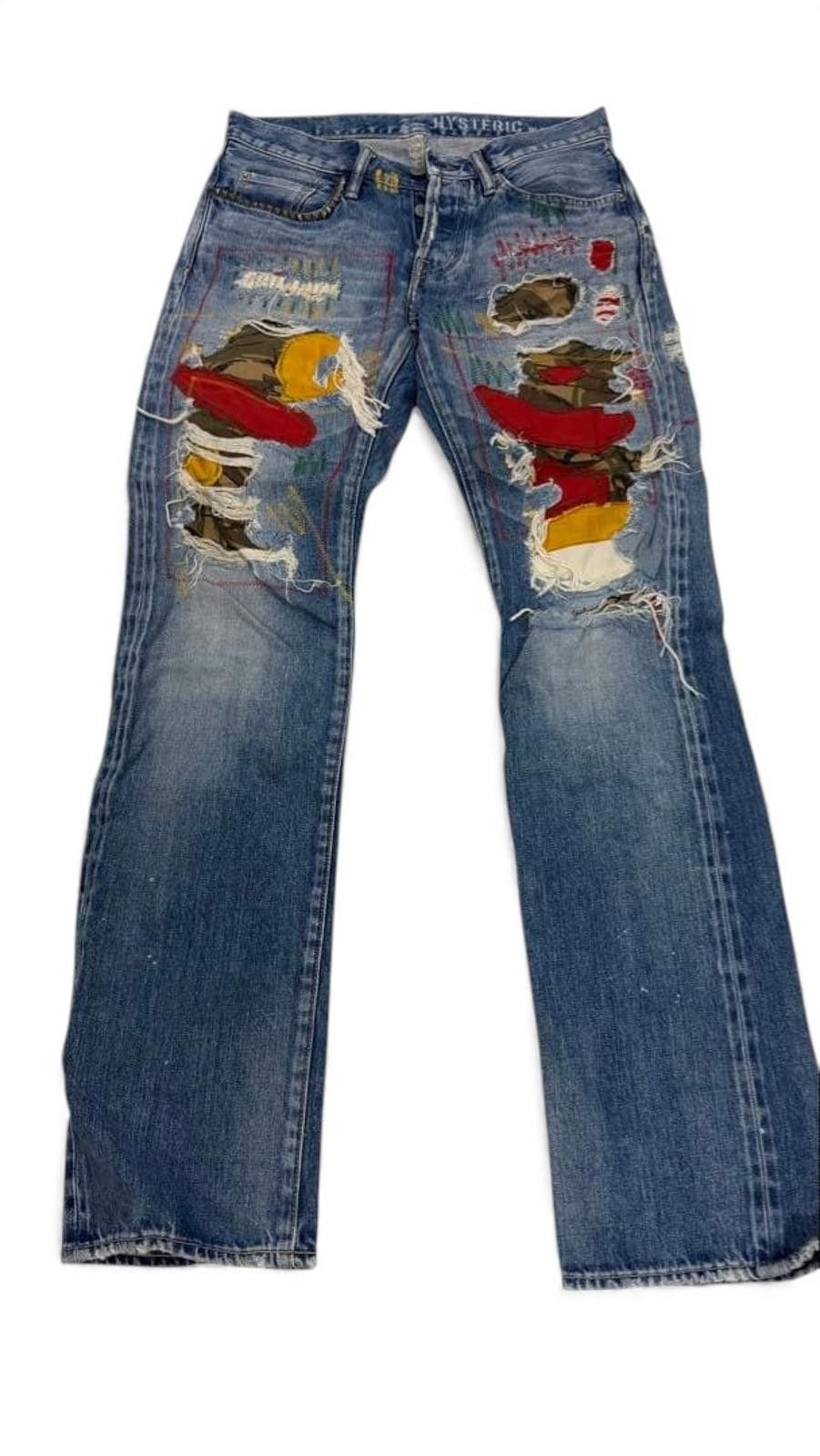 Hysteric Glamour Hysteric Glamour - Men's Distressed Patchwork Jeans Size US 32 / EU 48 - 2 Thumbnail