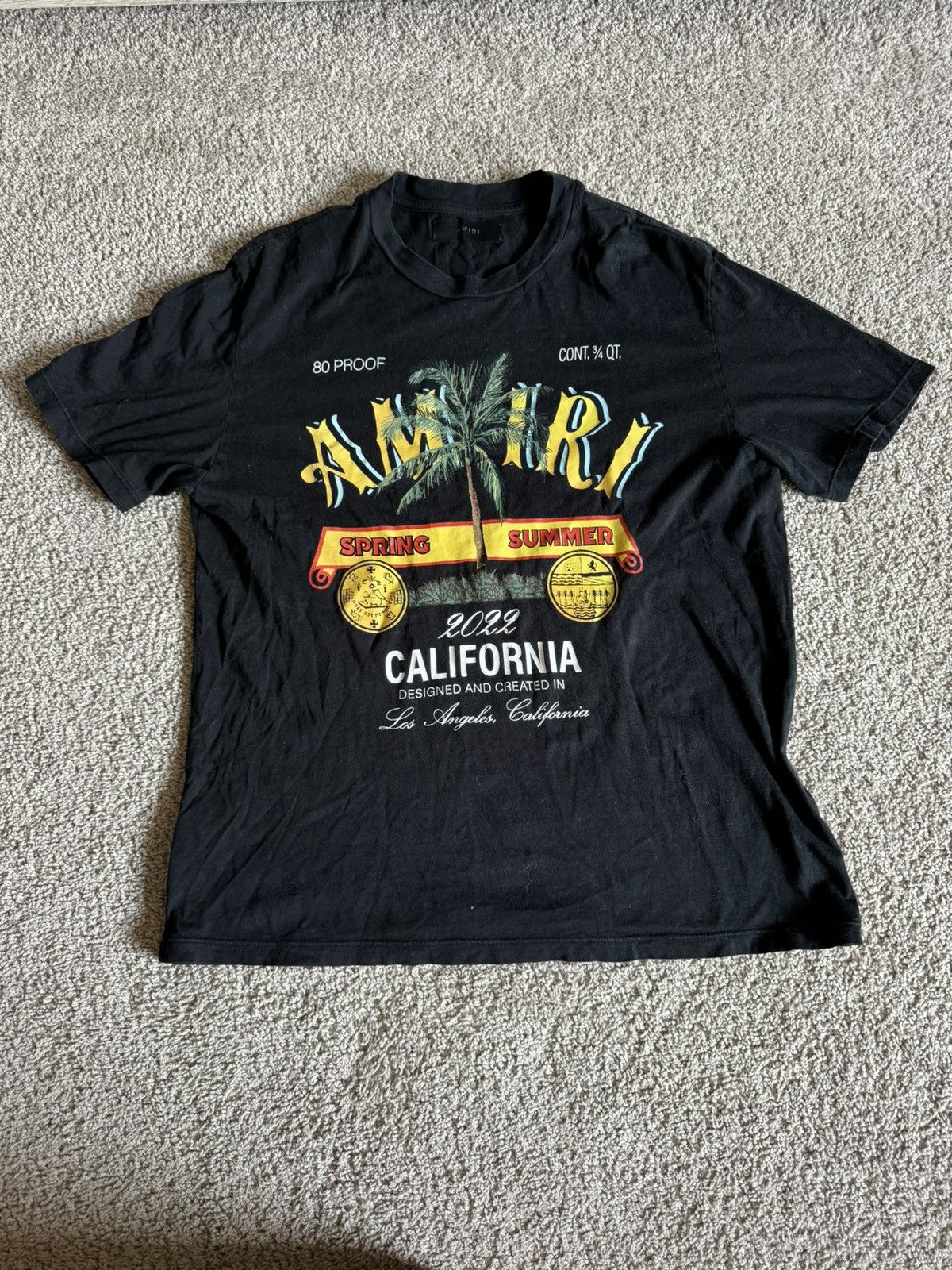 Amiri Amiri Rum Label T-Shirt 2022 Size Medium Size US M / EU 48-50 / 2 - 1 Thumbnail
