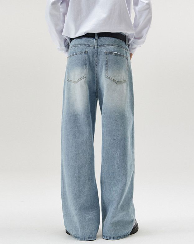 Japanese Brand American-style oversized loose straight-leg flared jeans Size US 32 / EU 48 - 4 Thumbnail