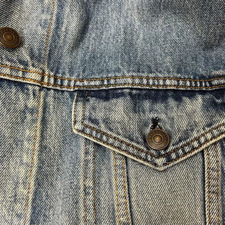 Balenciaga Balenciaga size 38 Collar Button Asymmetrical Denim Jacket Size XL / US 12-14 / IT 48-50 - 4 Thumbnail
