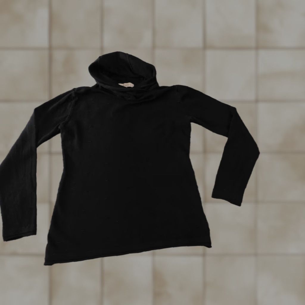 Loft LOFT Sweater Medium Black Geometric Womens Cowl Neck Pullover Wool Acrylic Regular Casual Modern Designer Size M / US 6-8 / IT 42-44 - 1 Thumbnail