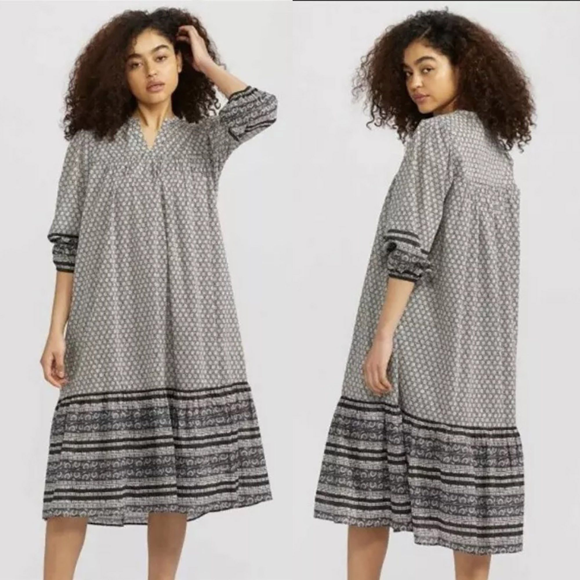 Anna Sui Anna Sui cotton boho midi dress abstract print L Size L / US 10 / IT 46 - 1 Thumbnail