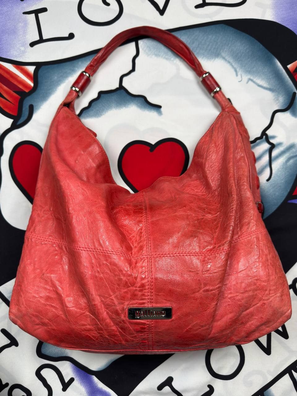 John Galliano Vintage John Galliano Luxury rare red Leather bag Size ONE SIZE - 1 Thumbnail