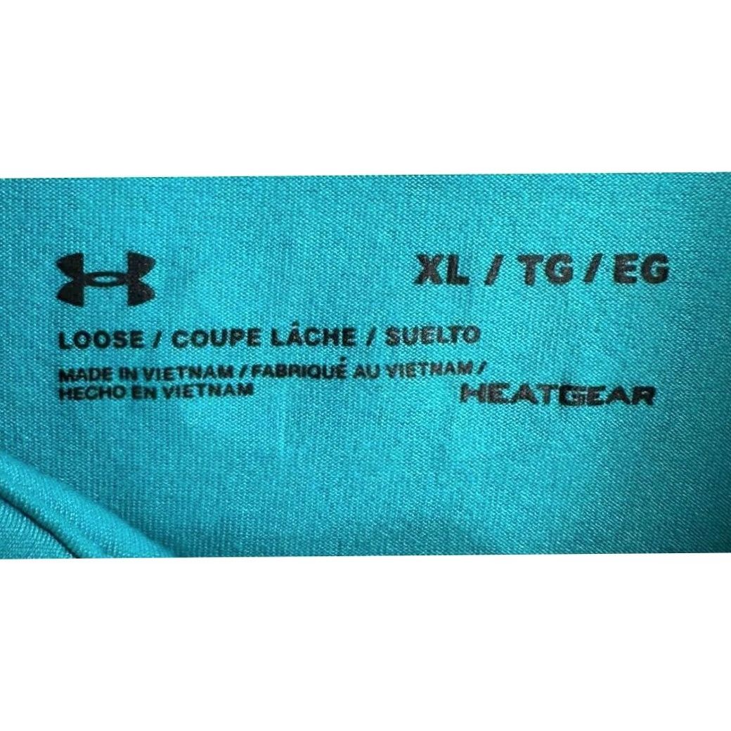 Under Armour Under Armour Heat Gear Golf Polo Shirt XL Green Blue Colorblock Rugby Mens Size US XL / EU 56 / 4 - 3 Thumbnail