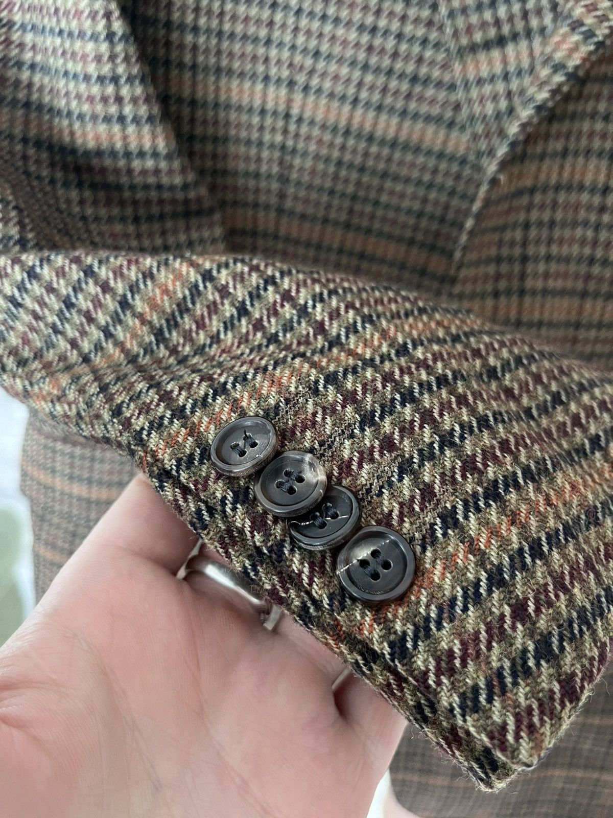 Burberry Rare!! Vintage Burberry London Checkered Wool blazer SZ 25 Size 44R - 5 Thumbnail