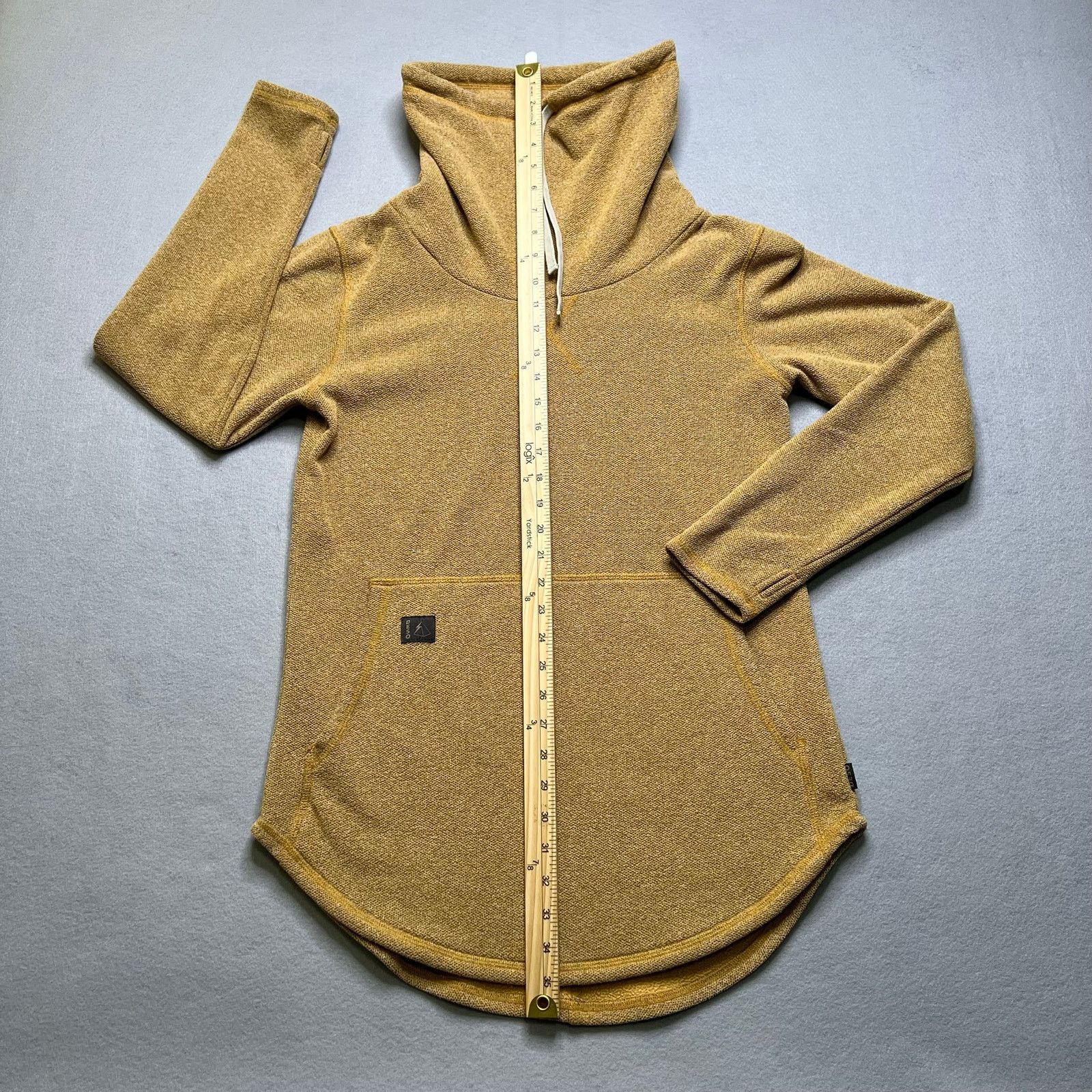 Vintage Deso Hoodie Womens Medium Mustard Cowl Neck Made in USA boho Size M / US 6-8 / IT 42-44 - 4 Thumbnail