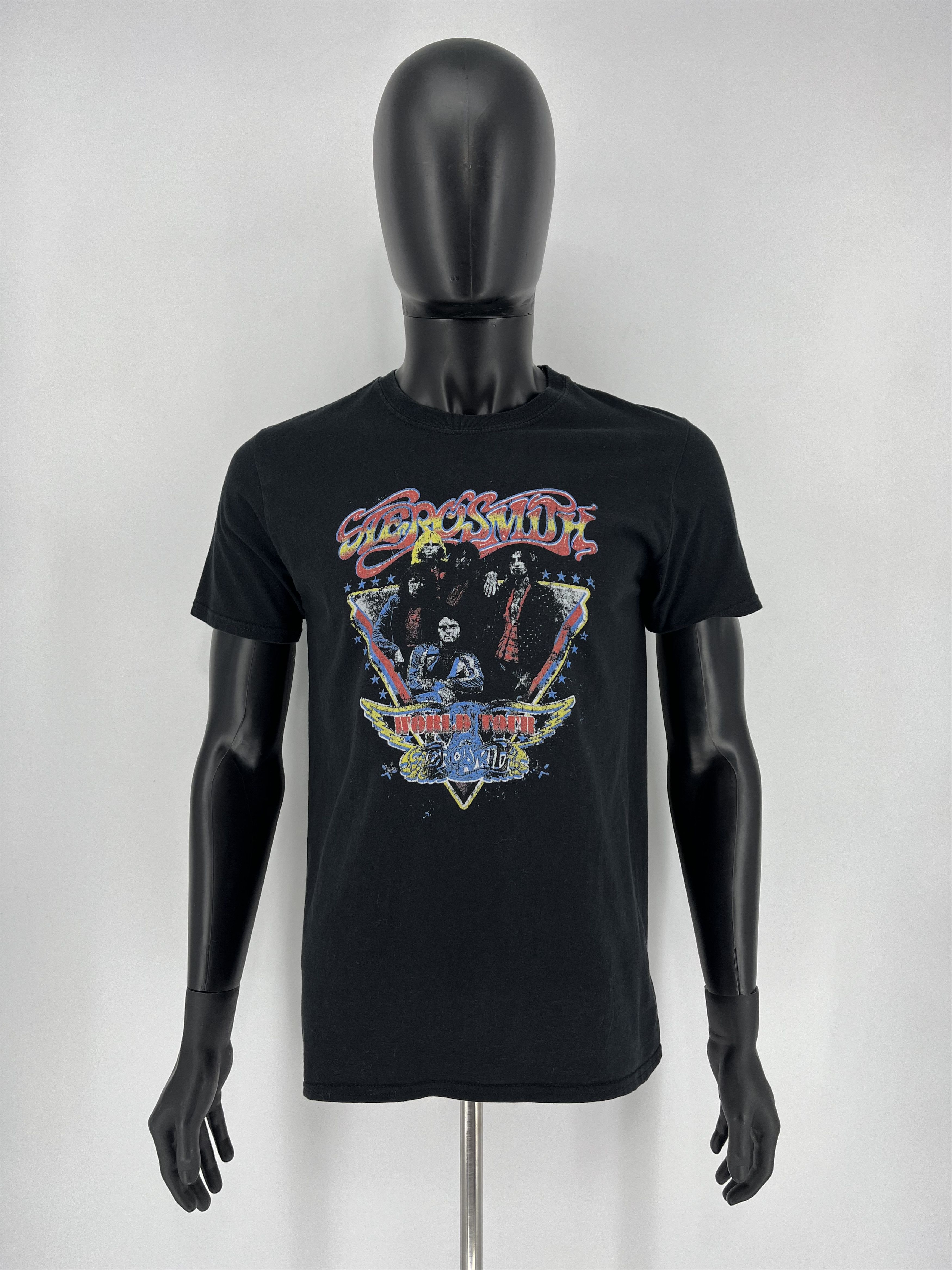 Band Tees × Vintage 00s Vintage Aerosmith World Tour T-Shirt Band Rock Streetwea Size US M / EU 48-50 / 2 - 2 Thumbnail