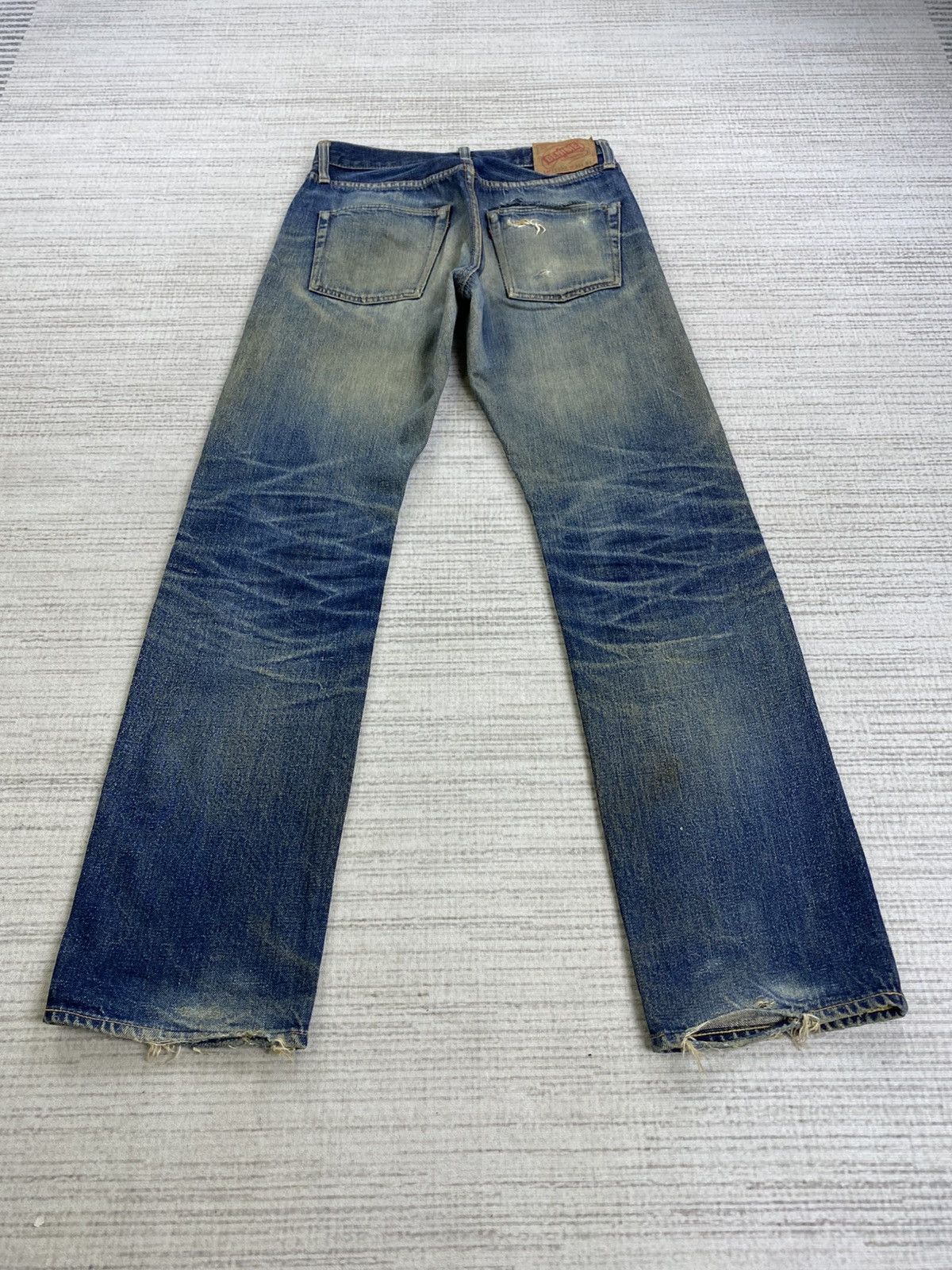 Denime × Vintage Vintage Denime Japan Selvage Distressed Jeans Denim Pants Size US 29 - 3 Thumbnail