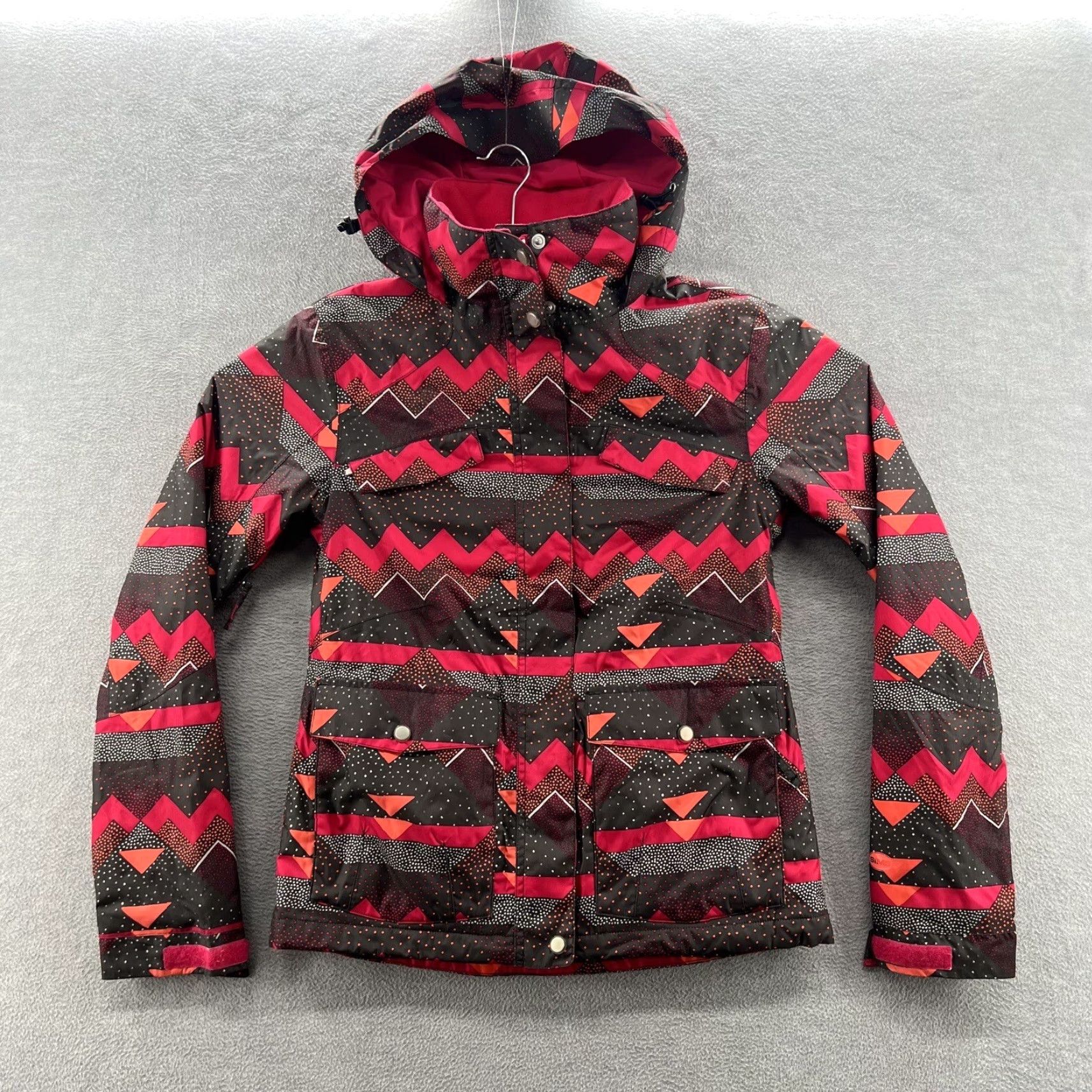 Native Sims Womens XS Hooded Insulated Aztec Native Jacket, Multicolor, Polyester, Basic Jacket, Ski Coat, AZTEC Theme, Womens, XS Size XS / US 0-2 / IT 36-38 - 2 Thumbnail