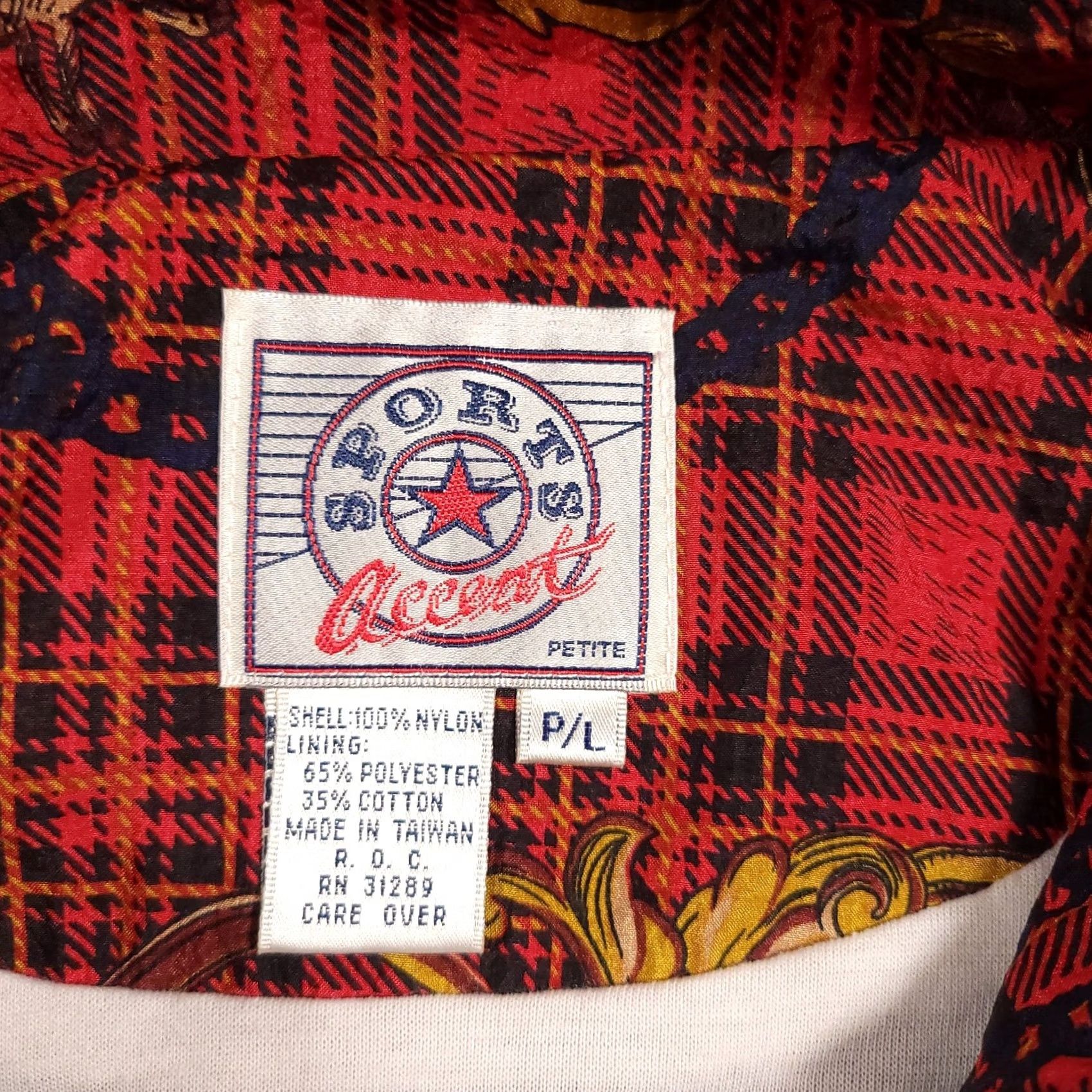 Vintage VINTAGE Sports Accent Jacket Womens Petite Large Red Plaid Baroque Horse Equestrian 90s Size L / US 10 / IT 46 - 5 Thumbnail