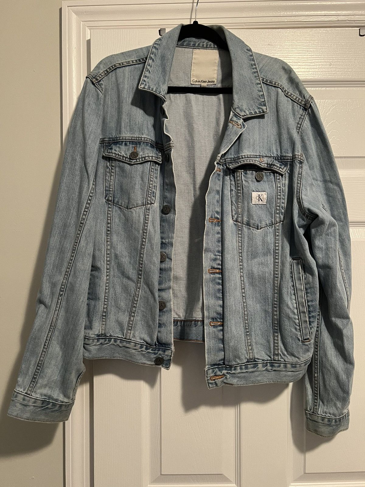 image of Calvin Klein Denim Jacket Size XL in Blue, Men's