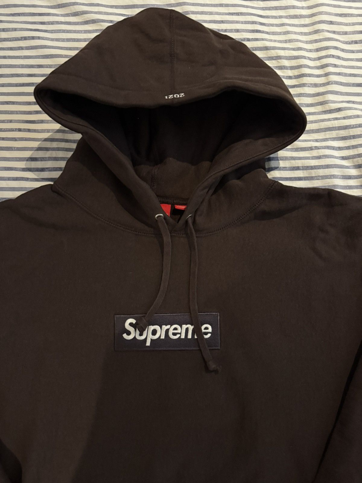 Supreme Supreme Brown Box Logo Hooded Sweatshirt Pullover Large FW21 Size US L / EU 52-54 / 3 - 6 Thumbnail