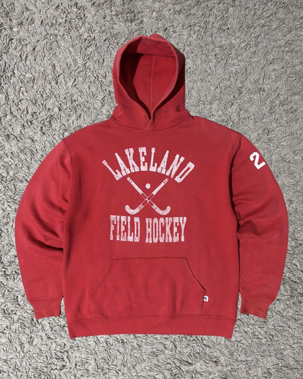 Russell Athletic 1980’s Russell Athletic “Lakeland” Red Hoodie Size US L / EU 52-54 / 3 - 1 Thumbnail