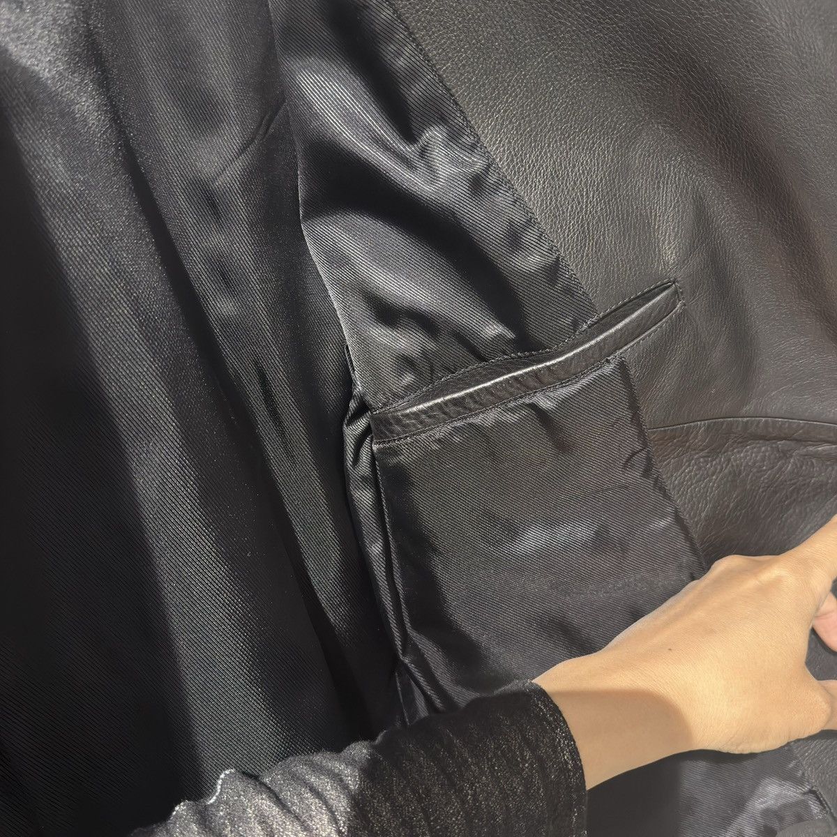 Theory New York brand Theory Shell Dyed Cow Leather Motor Jacket Size US M / EU 48-50 / 2 - 8 Thumbnail